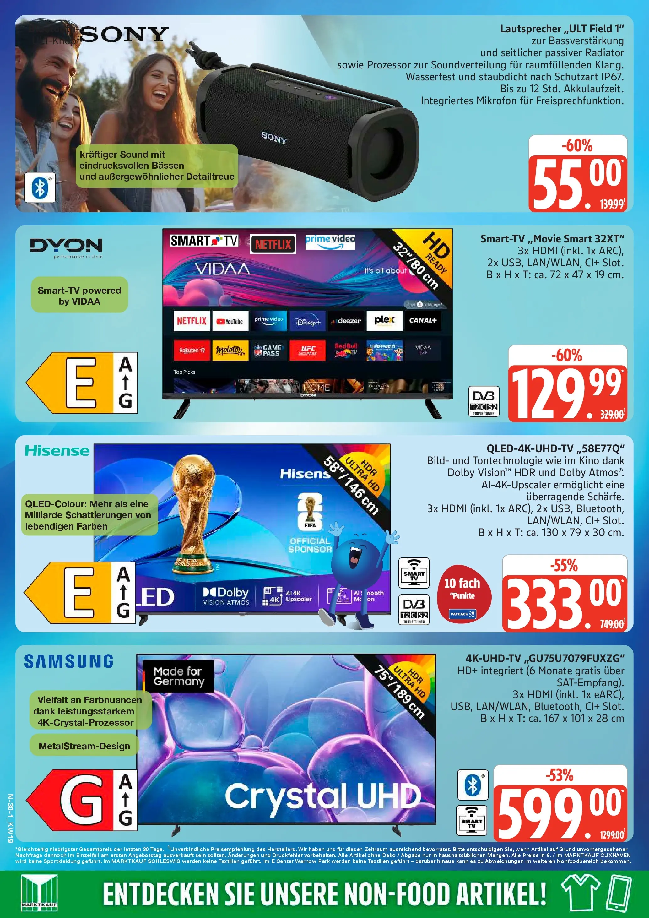 Edeka prospekt Cuxhaven	 (ab 03.05.2026) » Angebote Online | Seite: 30 | Produkte: Top, Lautsprecher, Hisense, Samsung