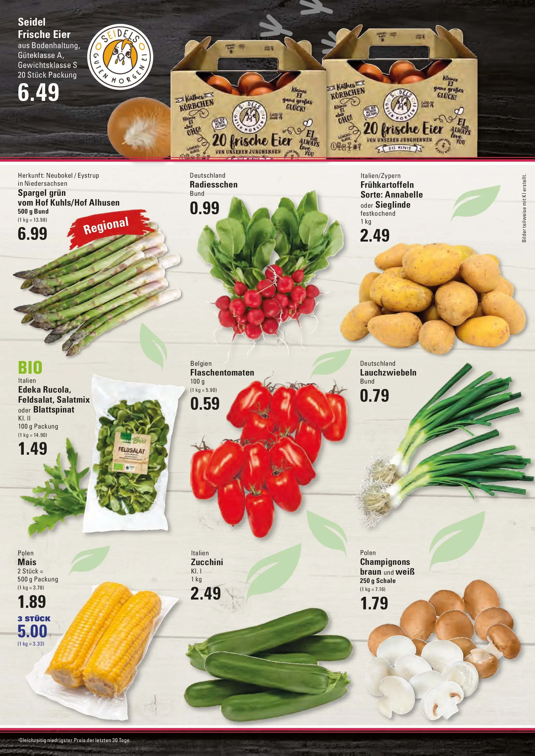 Edeka prospekt Hamburg	 (ab 04.05.2026) » Angebote Online | Seite: 3 | Produkte: Eier, Champignons, Bilder, Zucchini