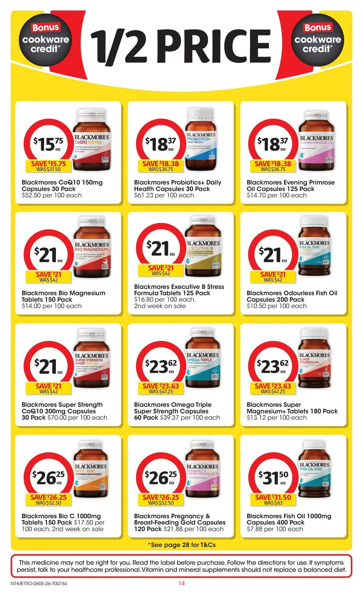 ﻿Coles catalogue valid from 05/05/2026 > Online Australia | Page: 14 | Products: Oil, Cookware, Fish oil, Tablets