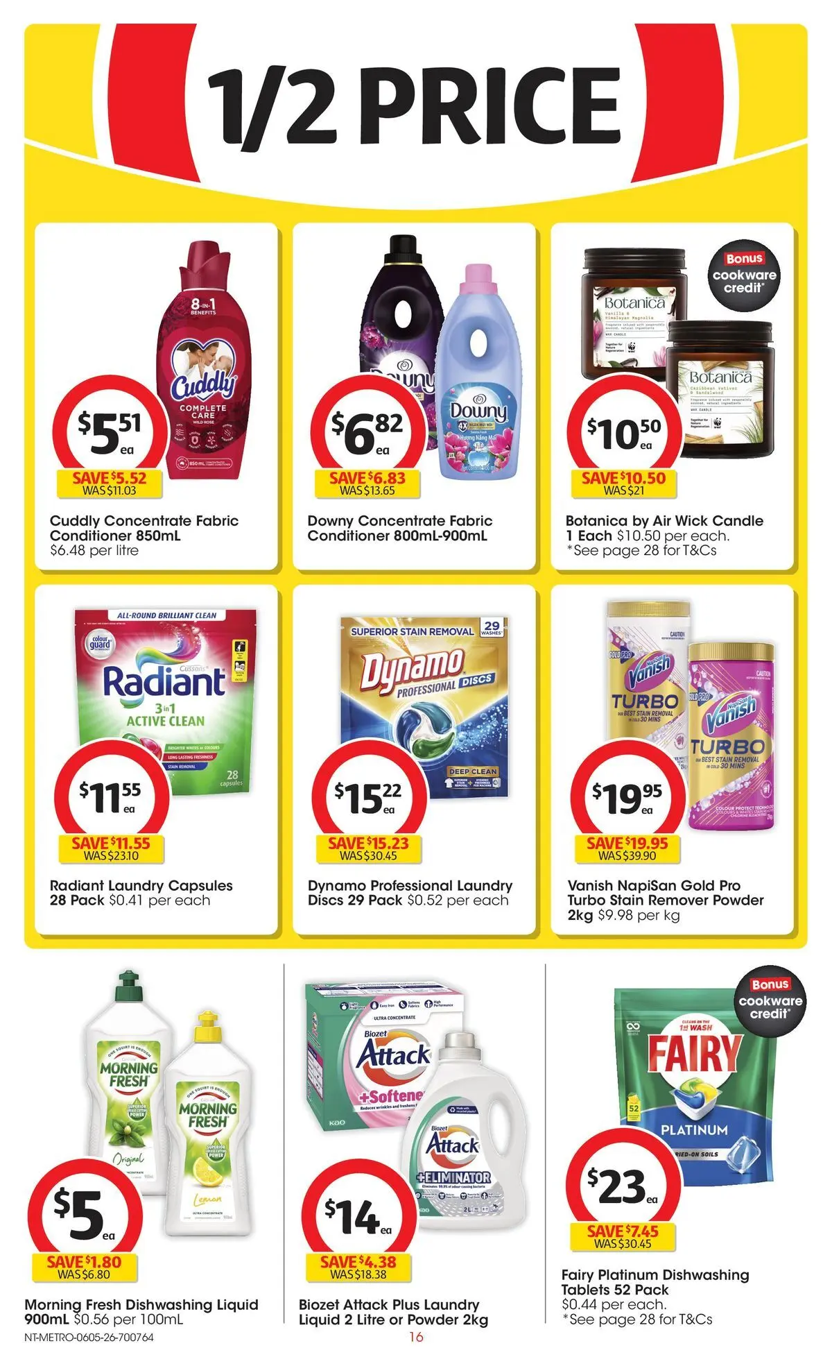 ﻿Coles catalogue valid from 05/05/2026 > Online Australia | Page: 16 | Products: Powder, Conditioner, Cookware, Tablets