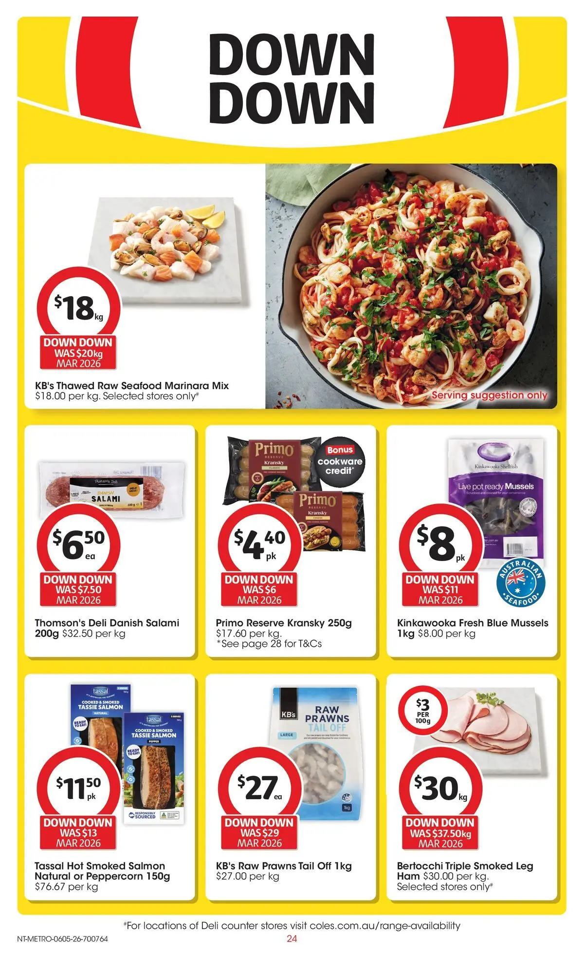 ﻿Coles catalogue valid from 05/05/2026 > Online Australia | Page: 24 | Products: Pot, Salami, Ham, Cookware