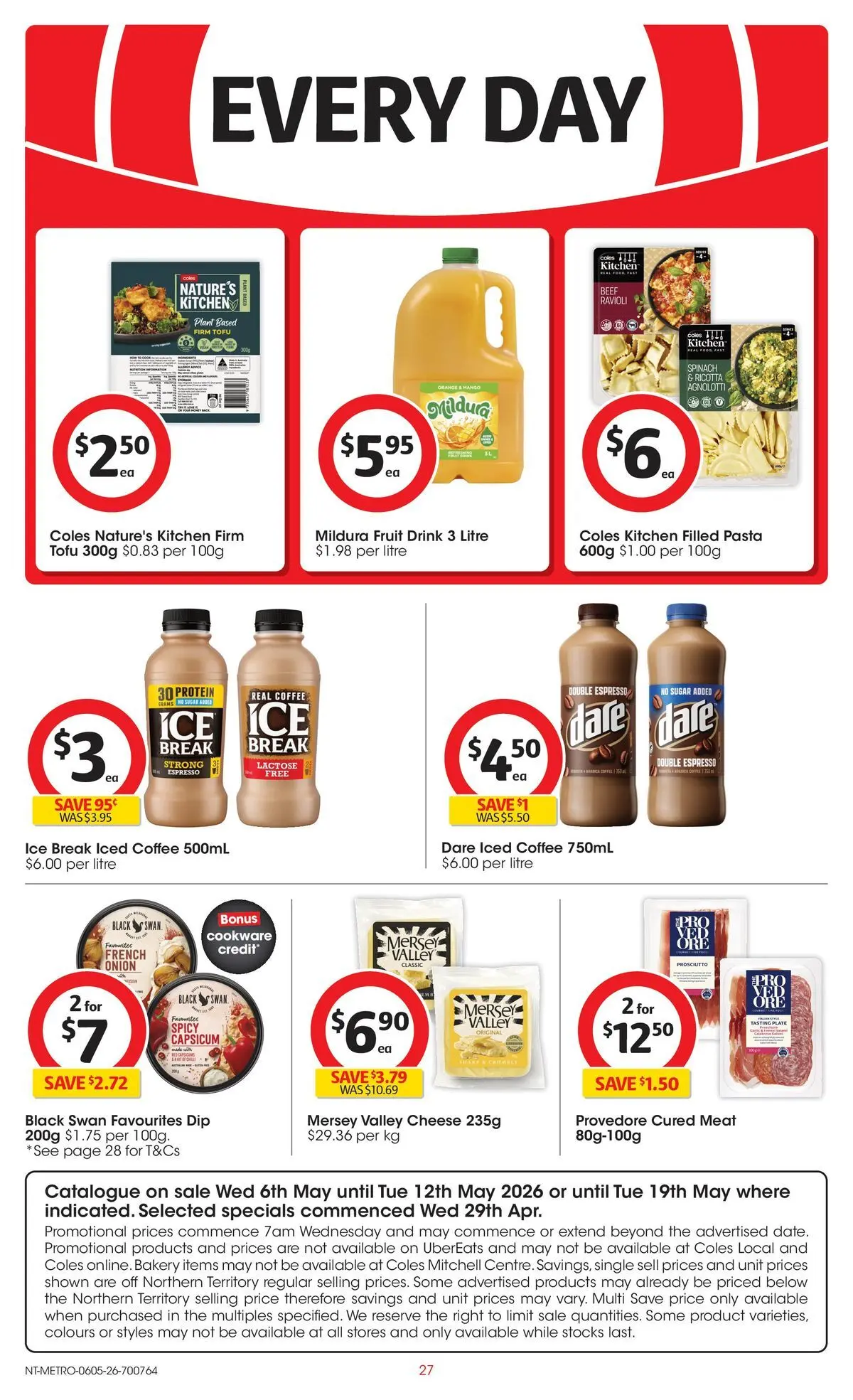 ﻿Coles catalogue valid from 05/05/2026 > Online Australia | Page: 27 | Products: Capsicum, Pasta, Spinach, Bakery