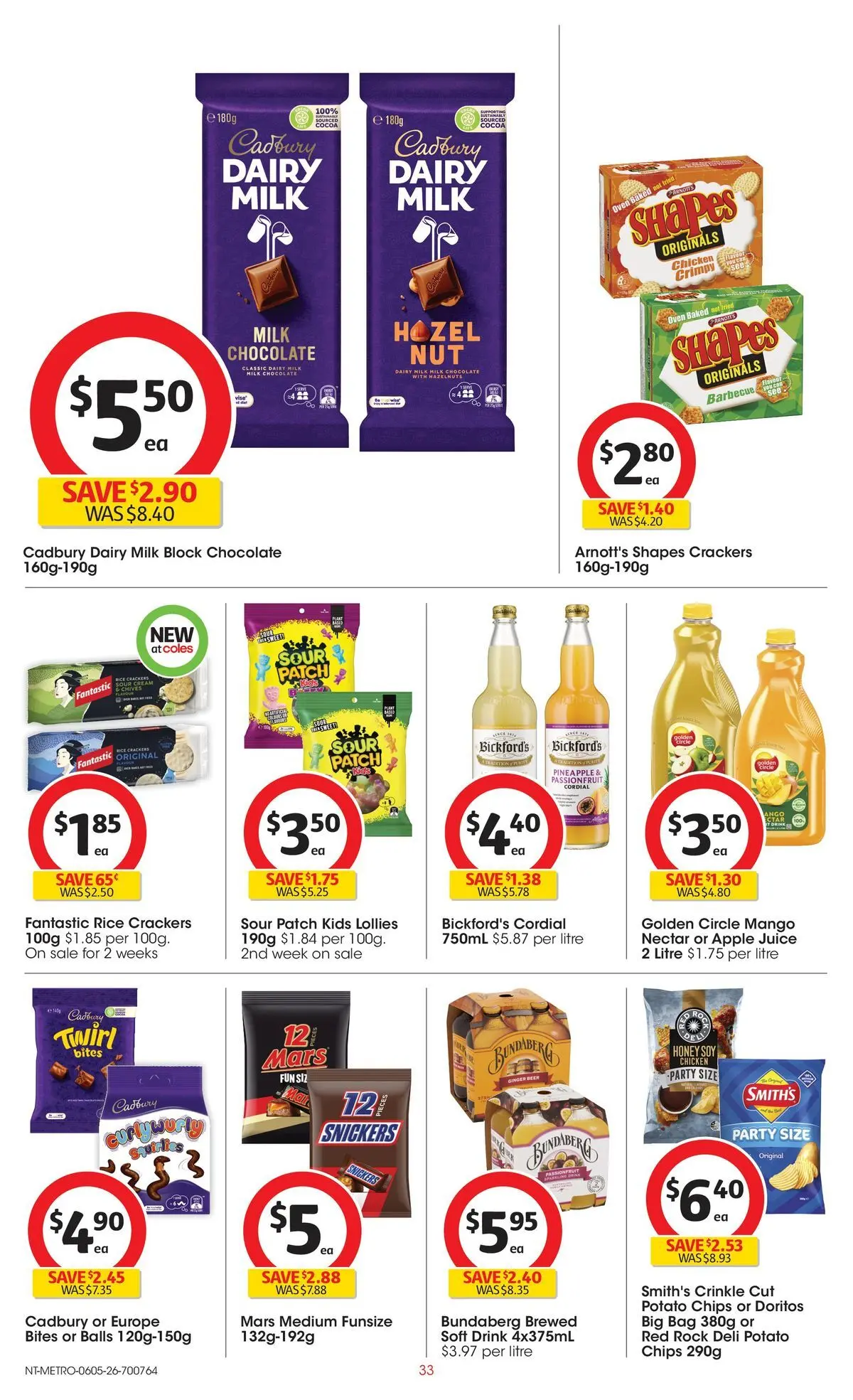 ﻿Coles catalogue valid from 05/05/2026 > Online Australia | Page: 33 | Products: Rice, Pineapple, Lollies, Chips