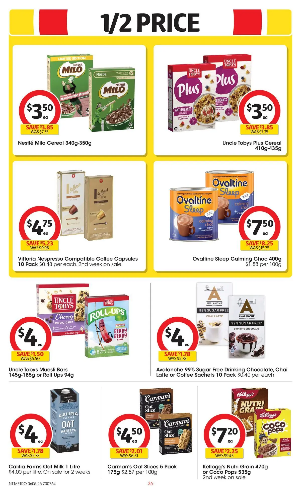 ﻿Coles catalogue valid from 05/05/2026 > Online Australia | Page: 36 | Products: Chocolate, Cereal, Sugar, UPS
