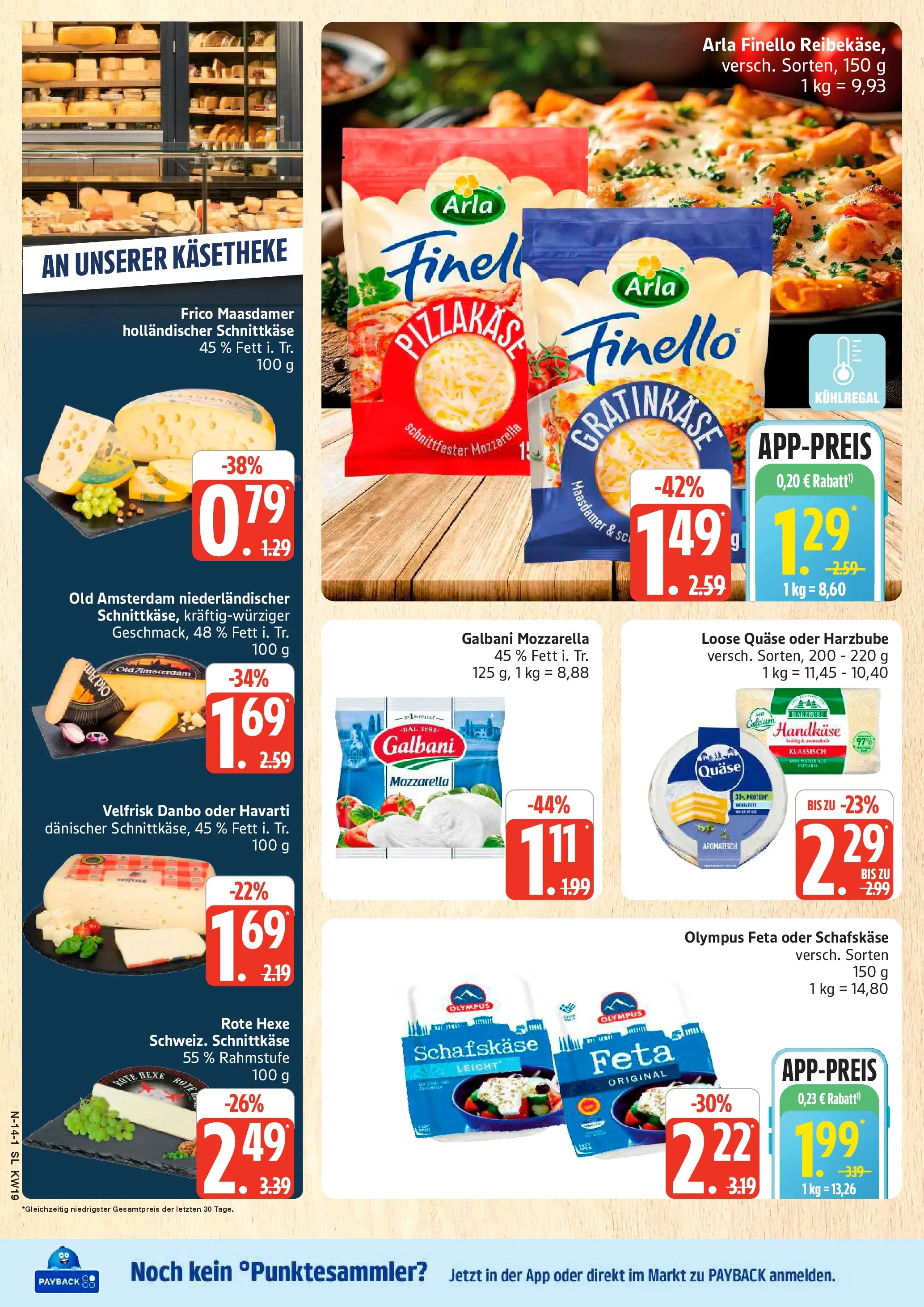 Edeka prospekt Schleswig	 (ab 04.05.2026) » Angebote Online | Seite: 16 | Produkte: Feta, Mozzarella, Reibekase, Schafskase