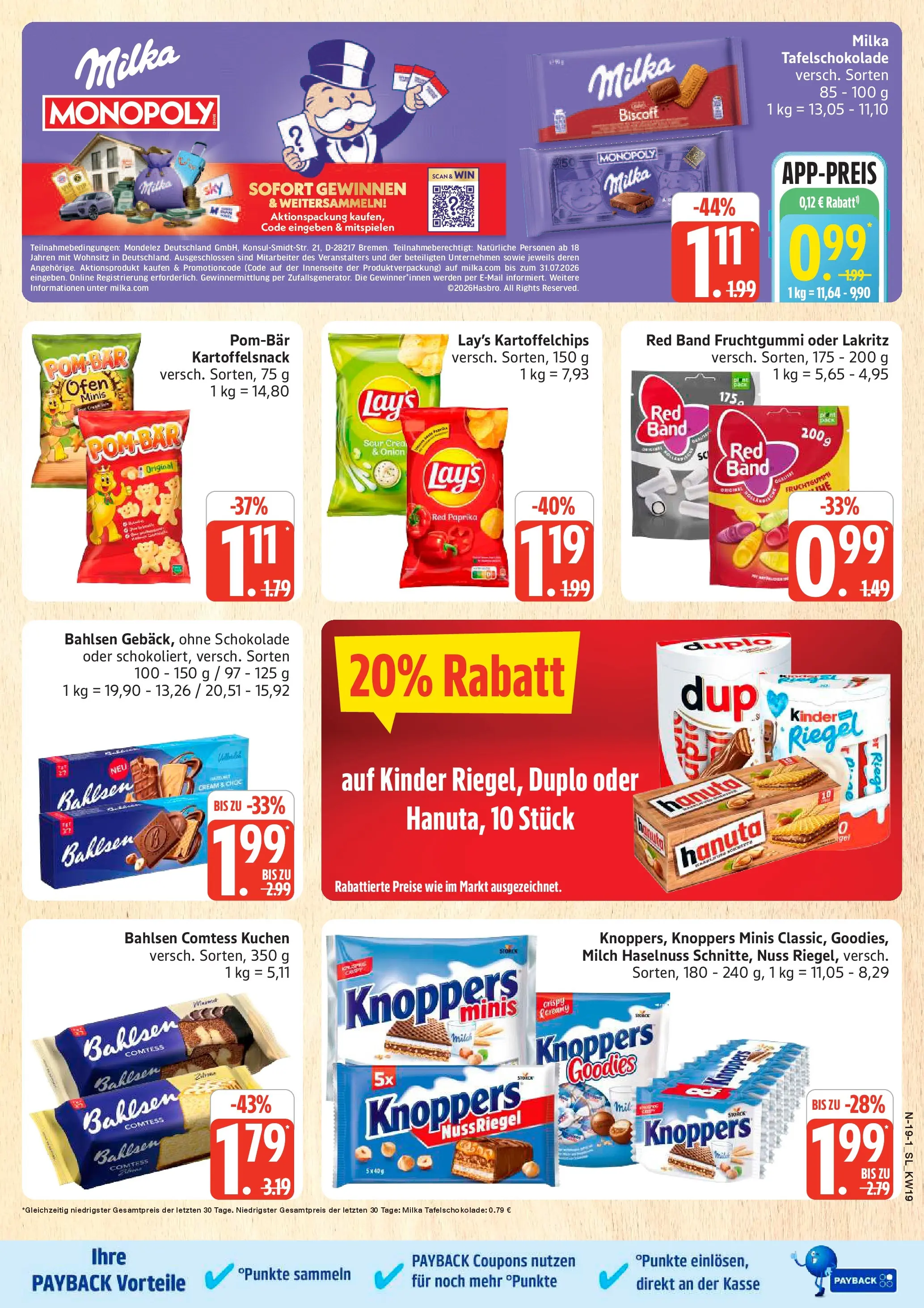 Edeka prospekt Schleswig	 (ab 04.05.2026) » Angebote Online | Seite: 22 | Produkte: Milka, POM-BÄR, Knoppers, Kuchen