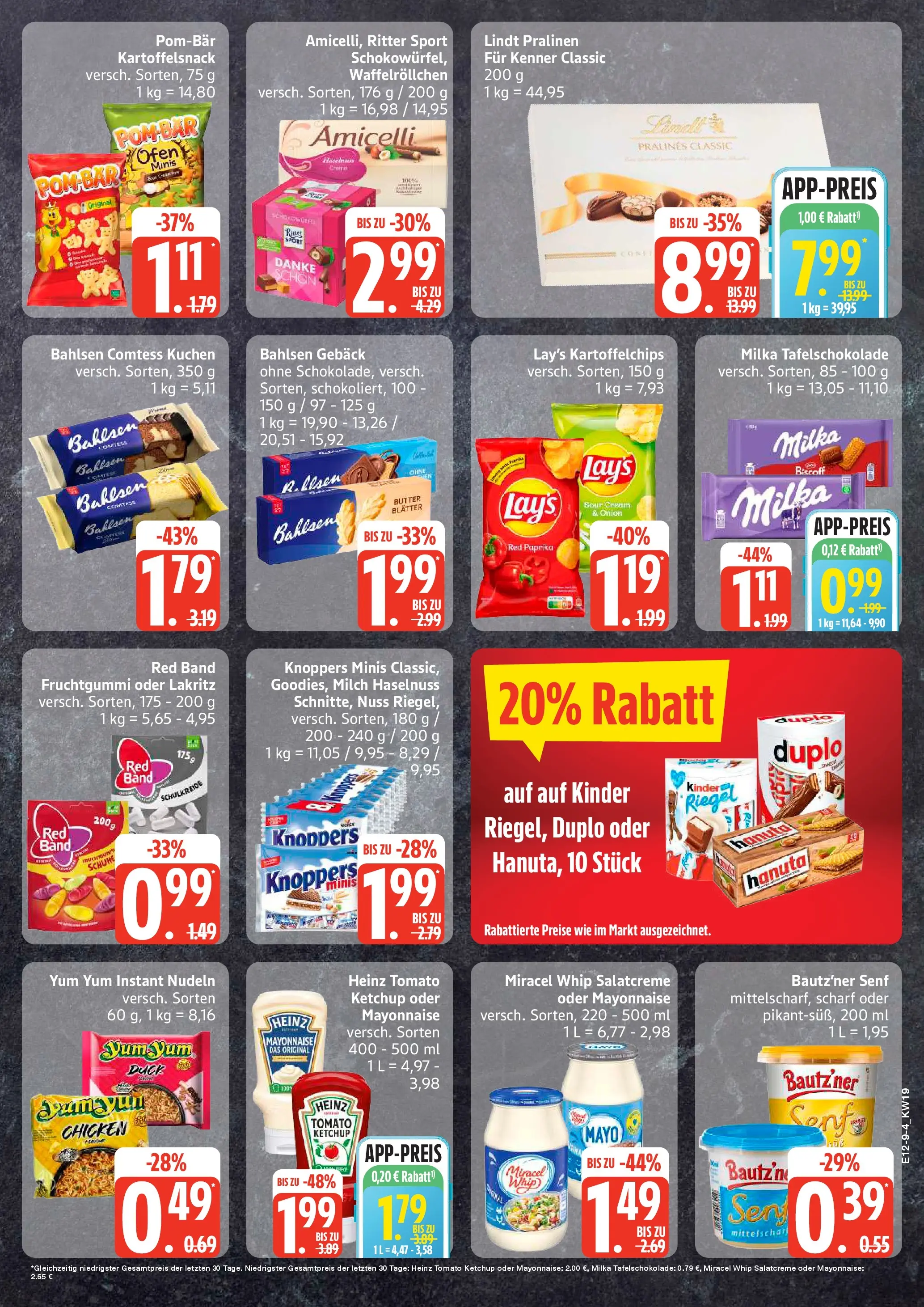 Edeka prospekt Rostock-Gehlsdorf	 (ab 04.05.2026) » Angebote Online | Seite: 9 | Produkte: Milch, Knoppers, Lindt, Ketchup