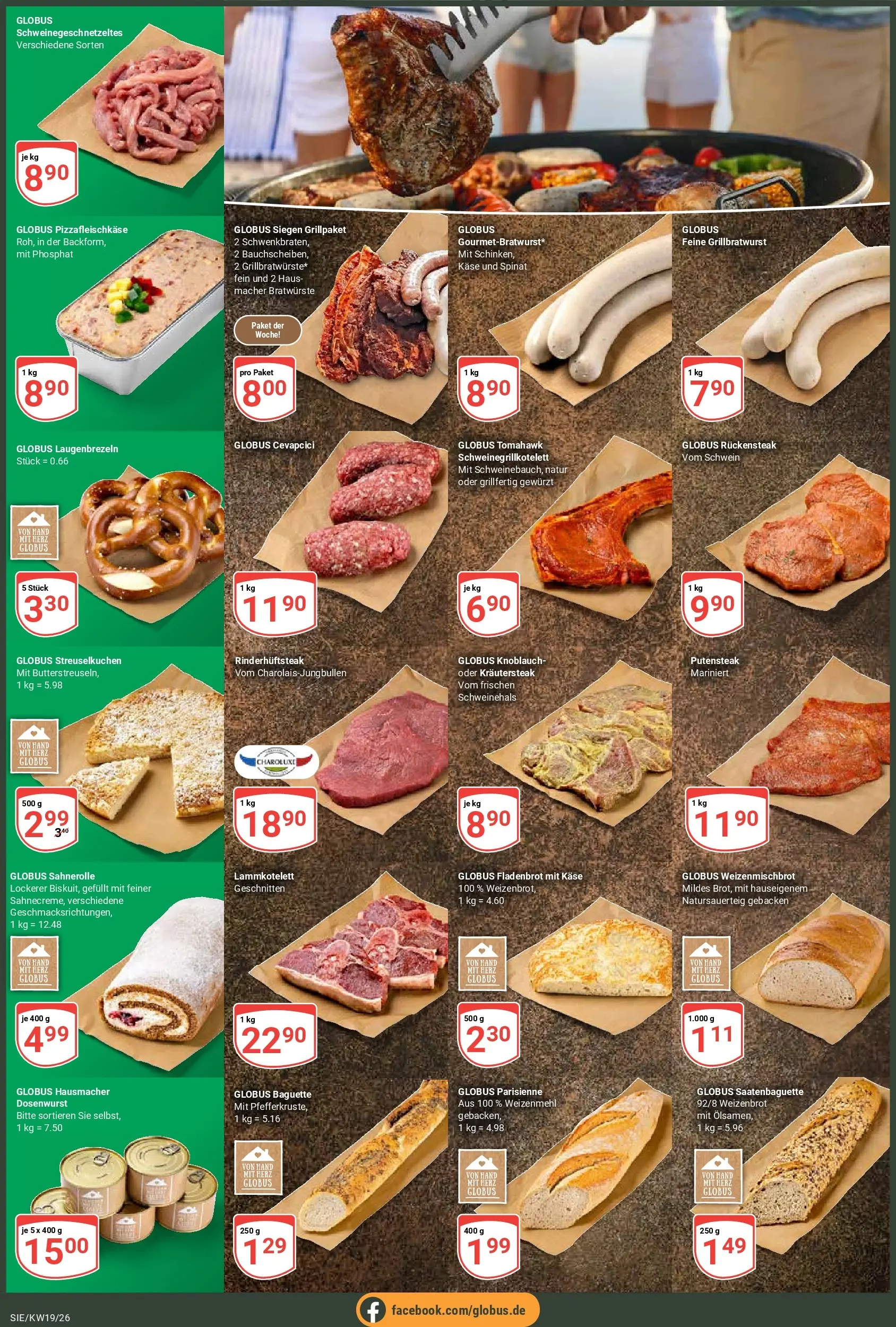Globus Prospekt Siegen	 (ab 04.05.2026) » Angebote online | Seite: 2 | Produkte: Cevapcici, Baguette, Weizenmehl, Knoblauch