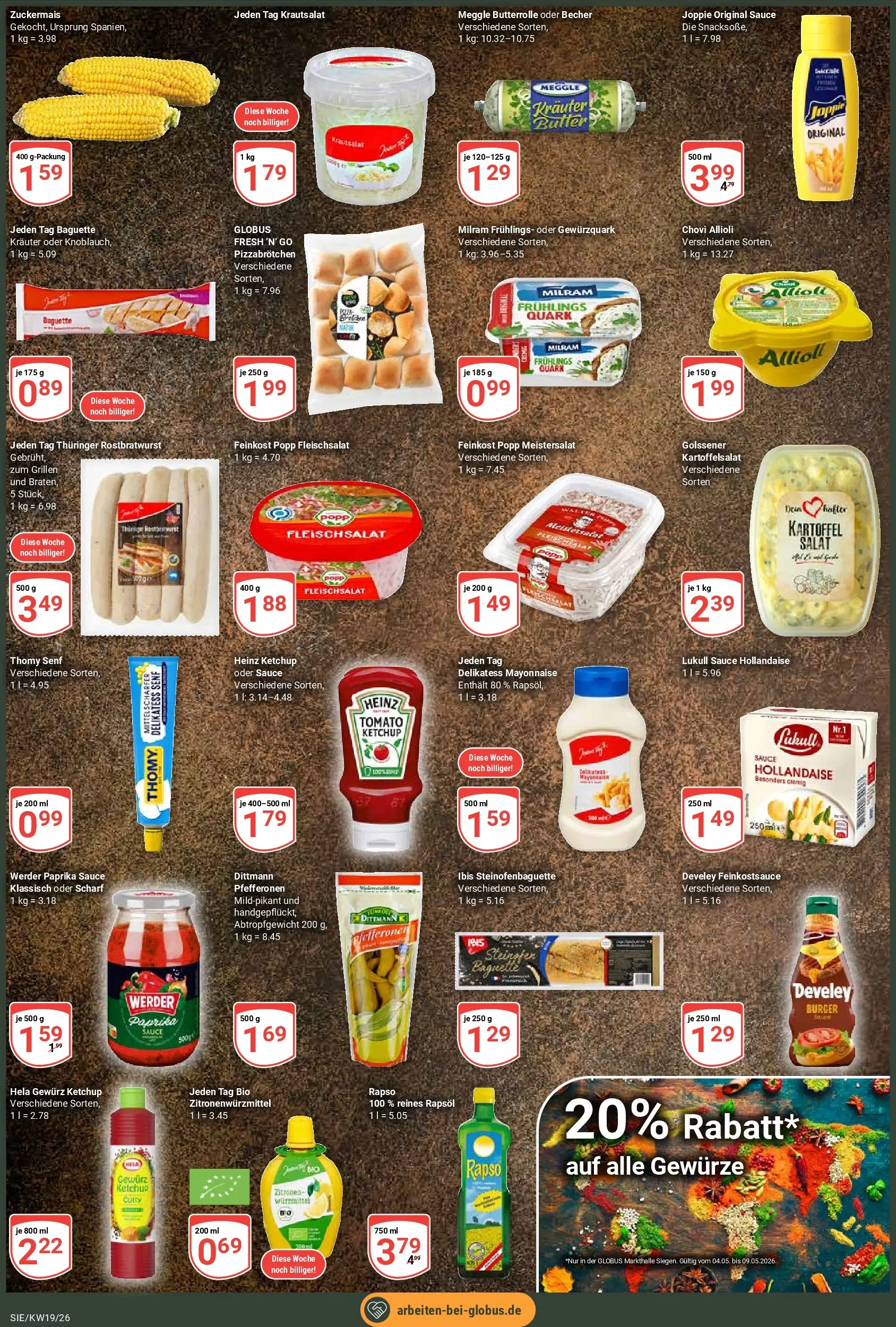Globus Prospekt Siegen	 (ab 04.05.2026) » Angebote online | Seite: 4 | Produkte: Gewürze, Paprika, Ketchup, Zitronen