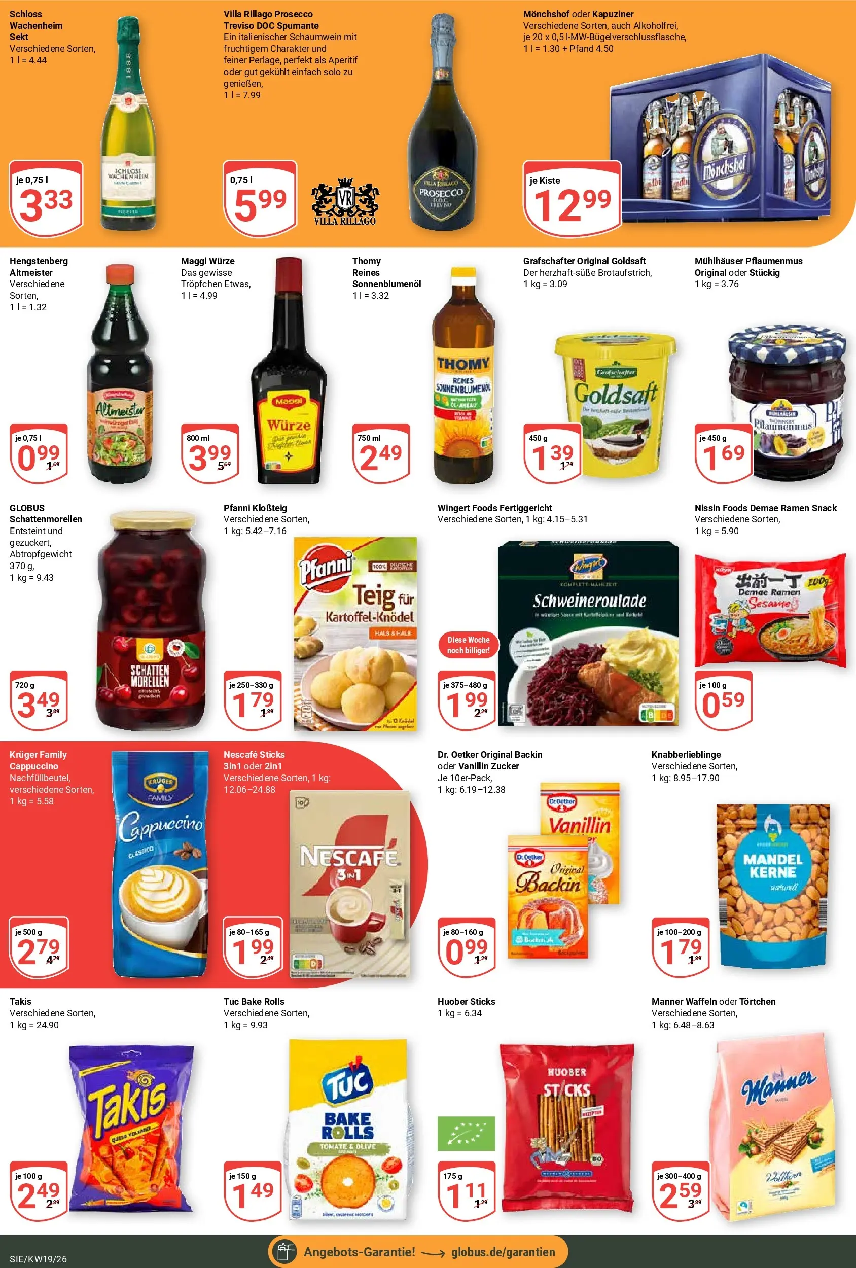 Globus Prospekt Siegen	 (ab 04.05.2026) » Angebote online | Seite: 8 | Produkte: Nescafe, Maggi, Sekt, Zucker
