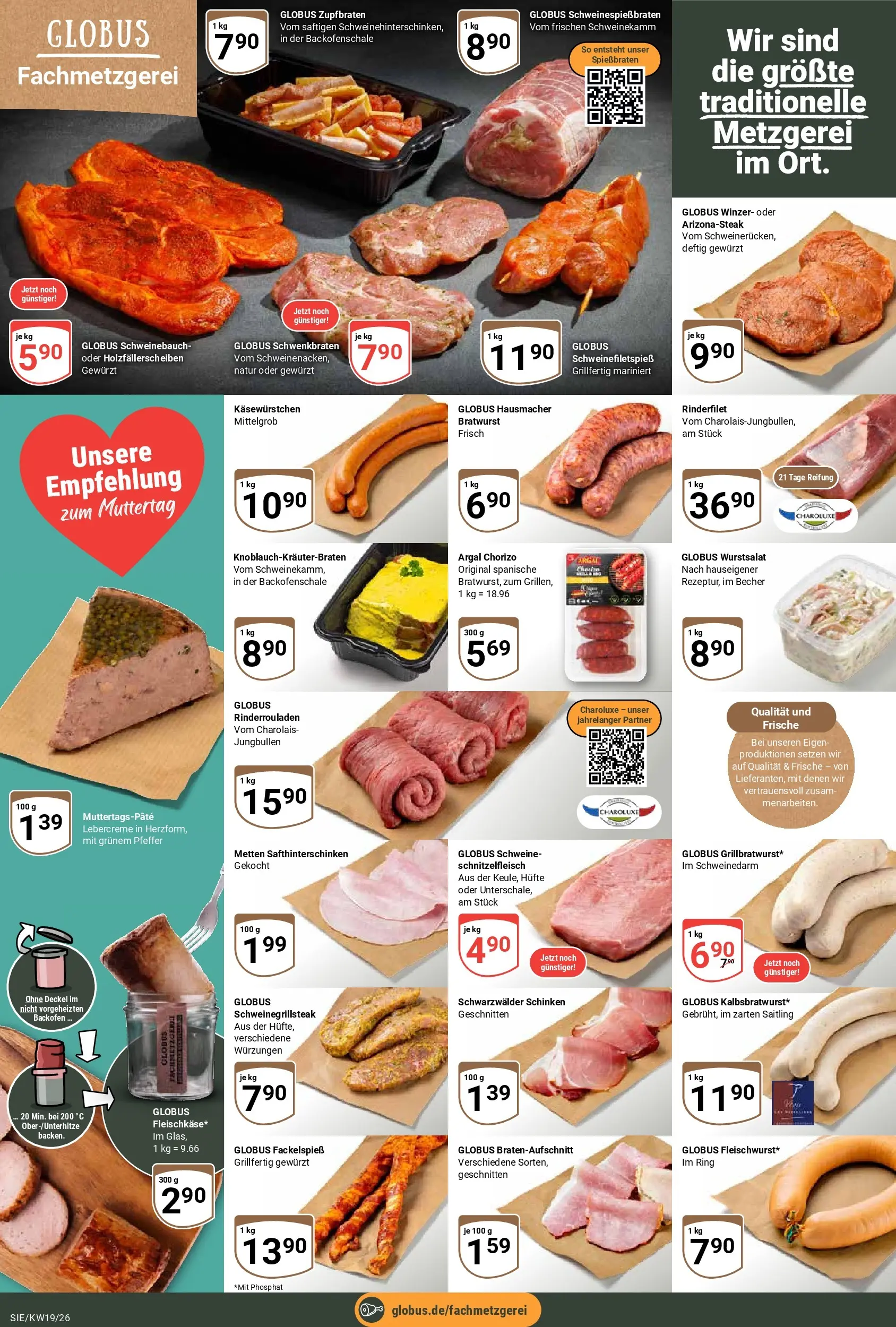 Globus Prospekt Siegen	 (ab 04.05.2026) » Angebote online | Seite: 14 | Produkte: Schweinebauch, Bratwurst, Pfeffer, Schinken