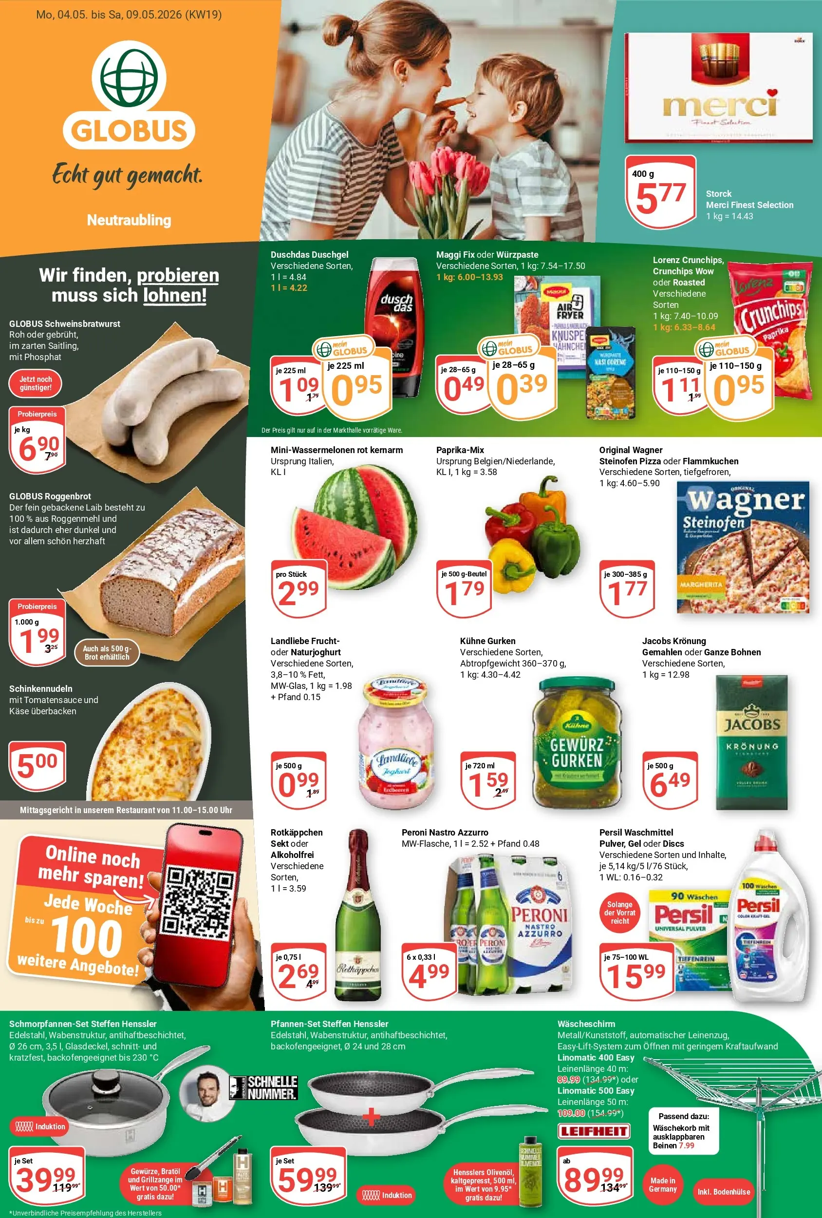 Globus Prospekt Neutraubling	 (ab 04.05.2026) » Angebote online | Seite: 1 | Produkte: Duschdas, Maggi fix, Rotkäppchen, Pizza