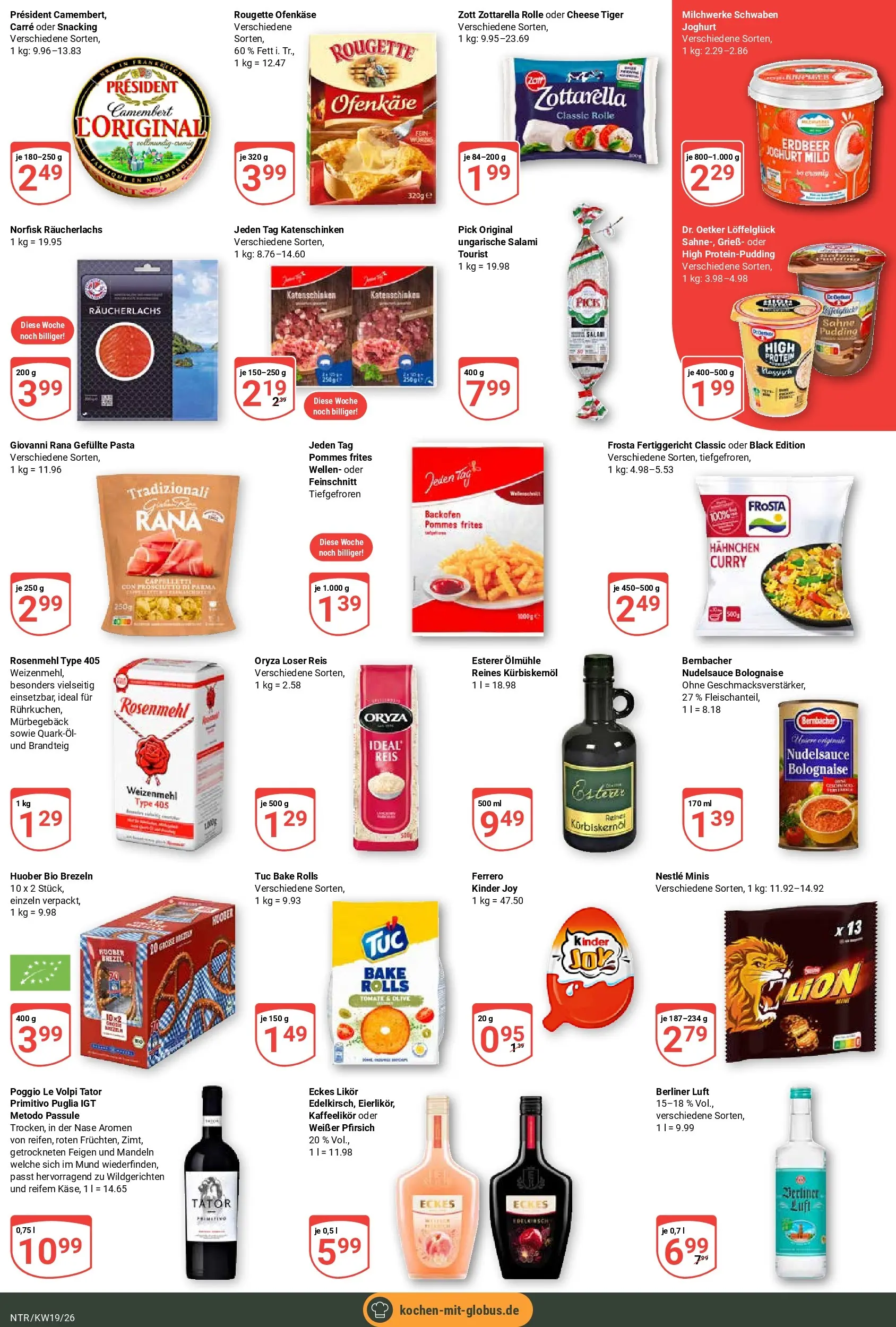 Globus Prospekt Neutraubling	 (ab 04.05.2026) » Angebote online | Seite: 4 | Produkte: Weizenmehl, Rougette ofenkase, Mandeln, Sahne
