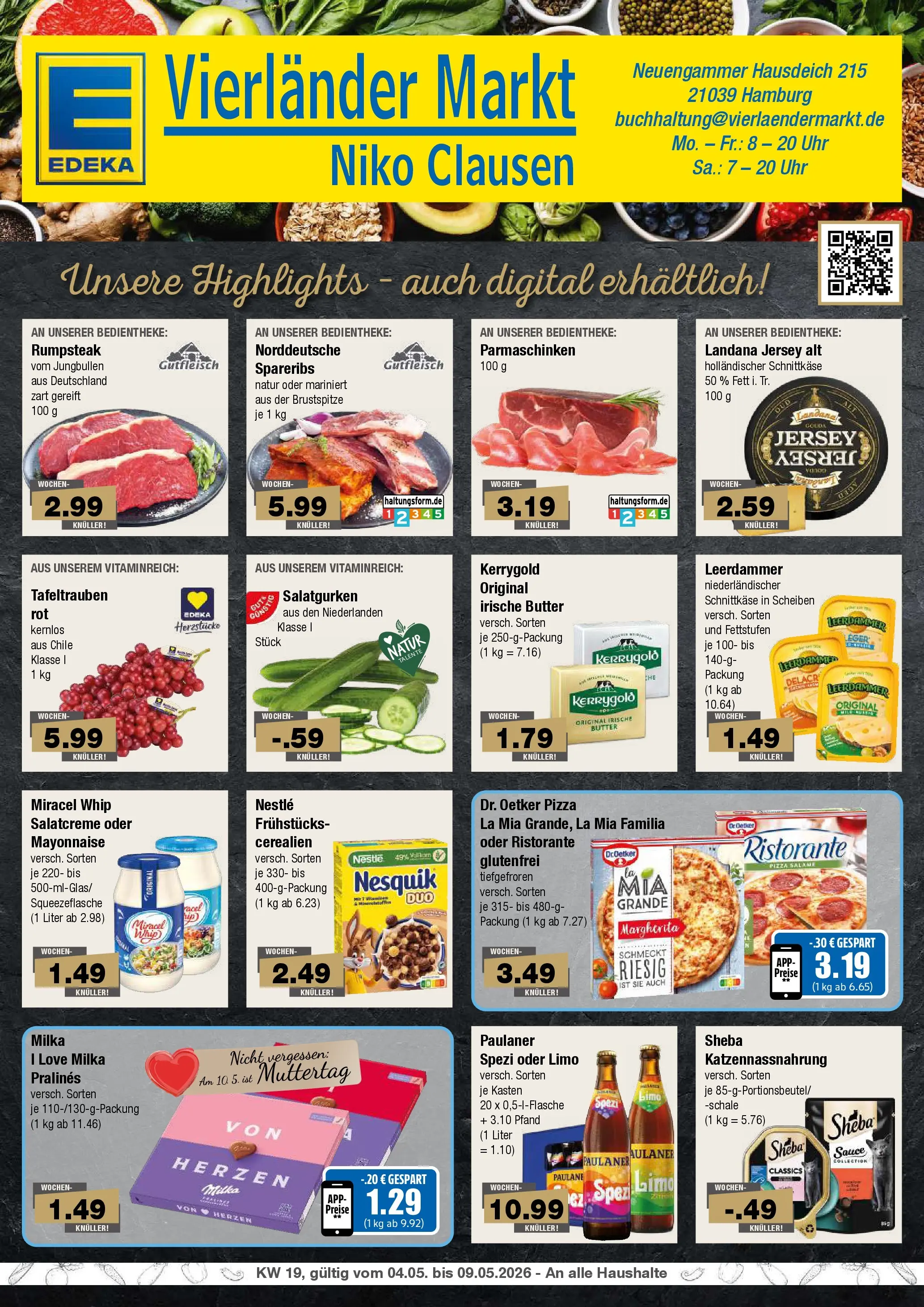Edeka prospekt Hamburg	 (ab 04.05.2026) » Angebote Online | Seite: 1 | Produkte: Nesquik, Paulaner spezi, Leerdammer, Paulaner