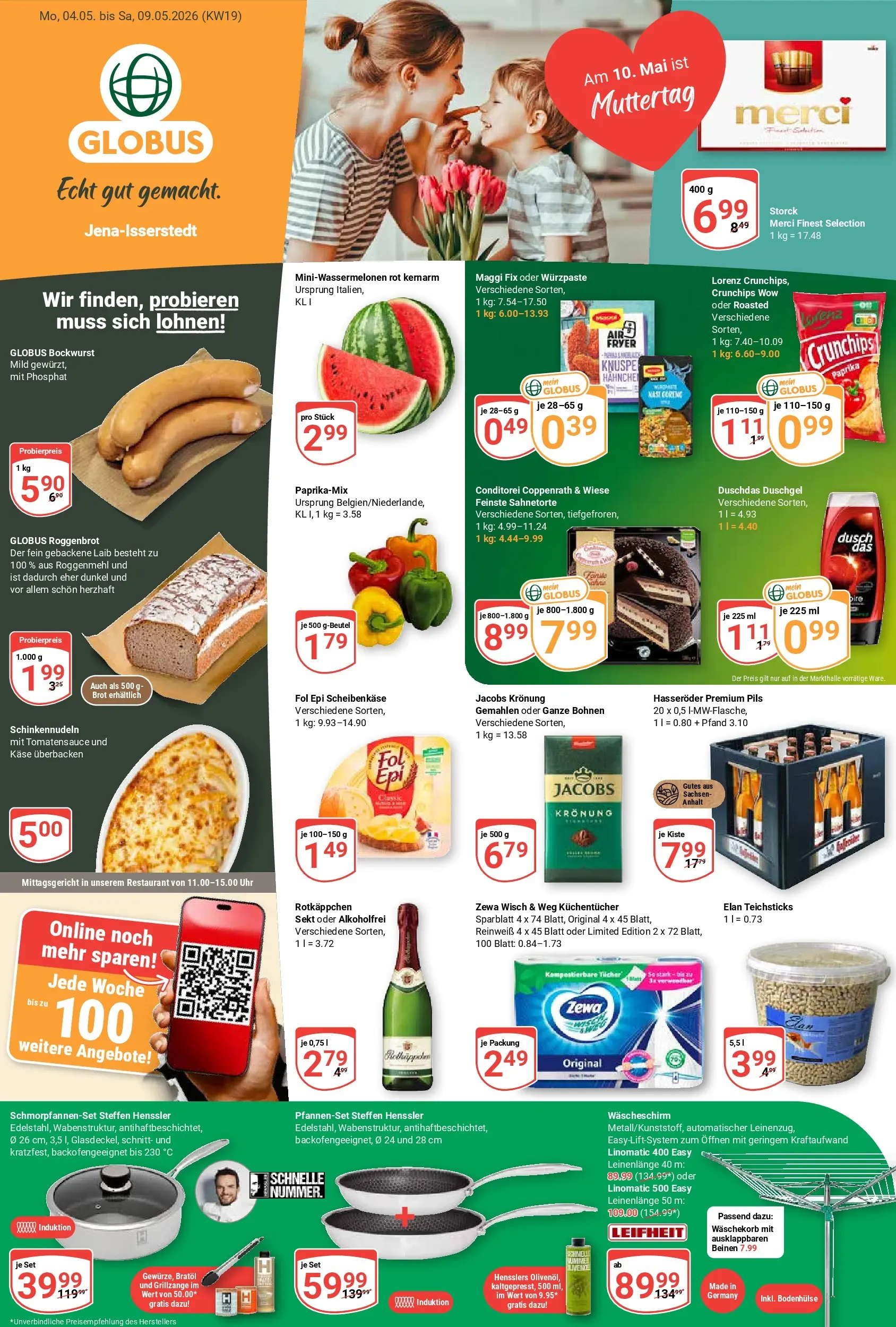Globus Prospekt Isserstedt	 (ab 04.05.2026) » Angebote online | Seite: 3 | Produkte: Bockwurst, Pils, Zewa, Duschdas