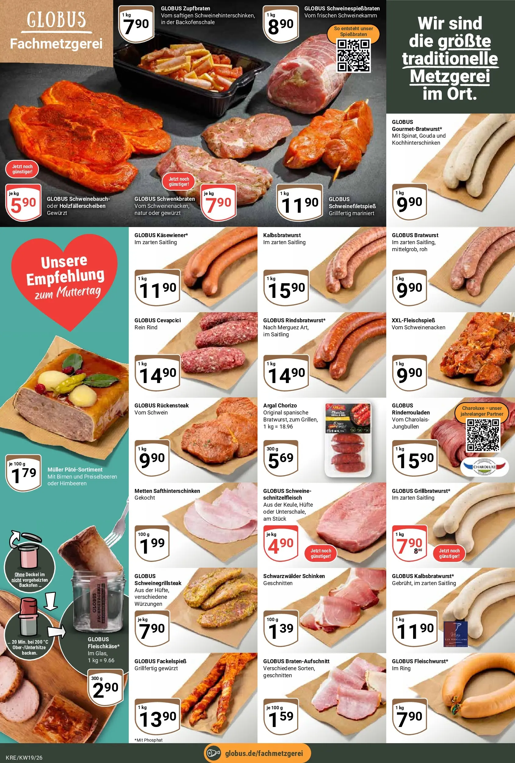 Globus Prospekt Krefeld	 (ab 03.05.2026) » Angebote online | Seite: 12 | Produkte: Rinderrouladen, Gouda, Cevapcici, Backofen