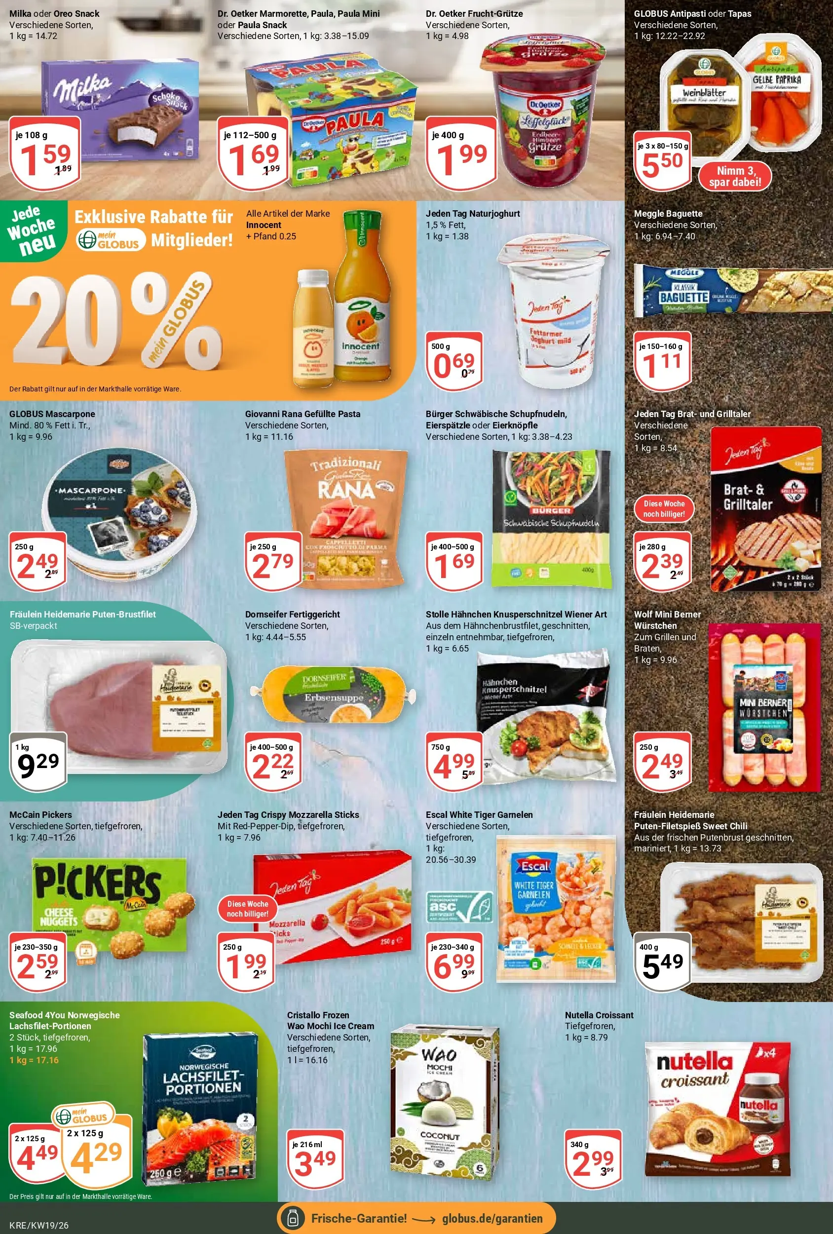 Globus Prospekt Krefeld	 (ab 03.05.2026) » Angebote online | Seite: 14 | Produkte: Mozzarella, Baguette, McCain, Mochi
