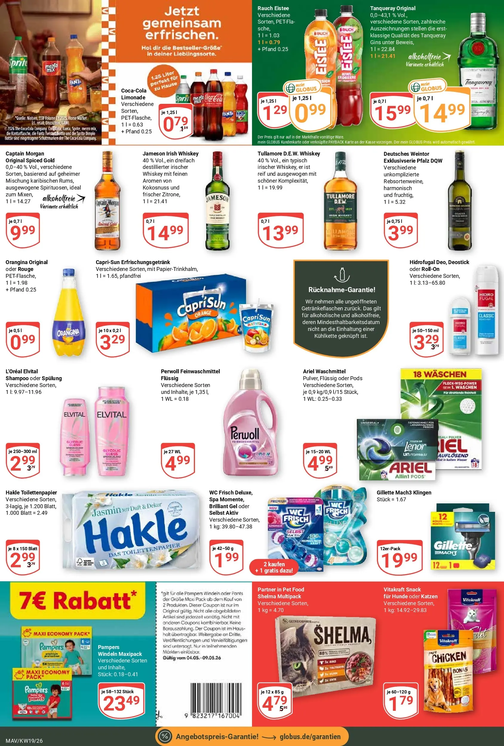 Globus Prospekt Mannheim	 (ab 04.05.2026) » Angebote online | Seite: 5 | Produkte: Coca cola, Limonade, Rouge, Wc frisch