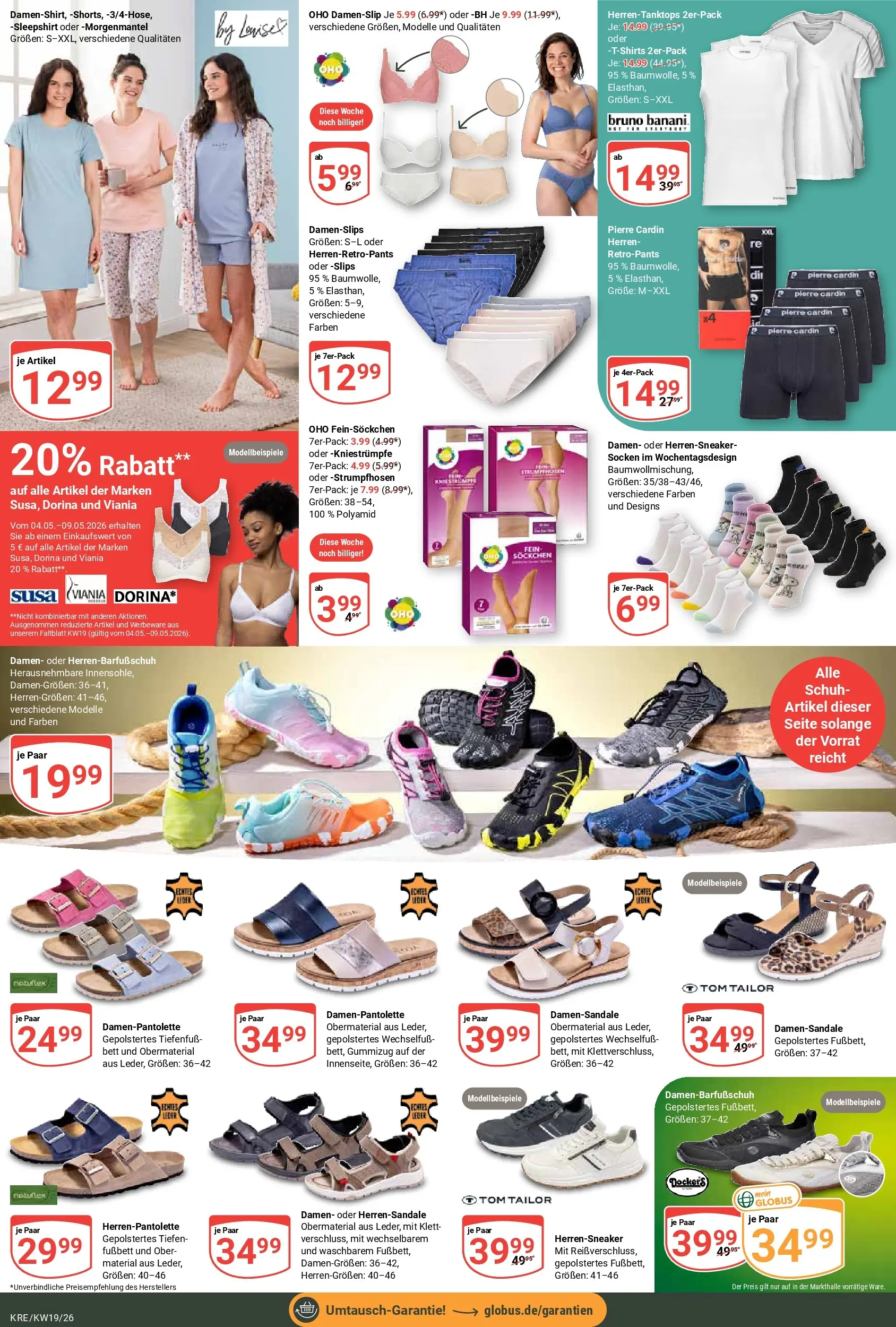 Globus Prospekt Krefeld	 (ab 03.05.2026) » Angebote online | Seite: 30 | Produkte: Bett, Kniestrümpfe, BH, Socken