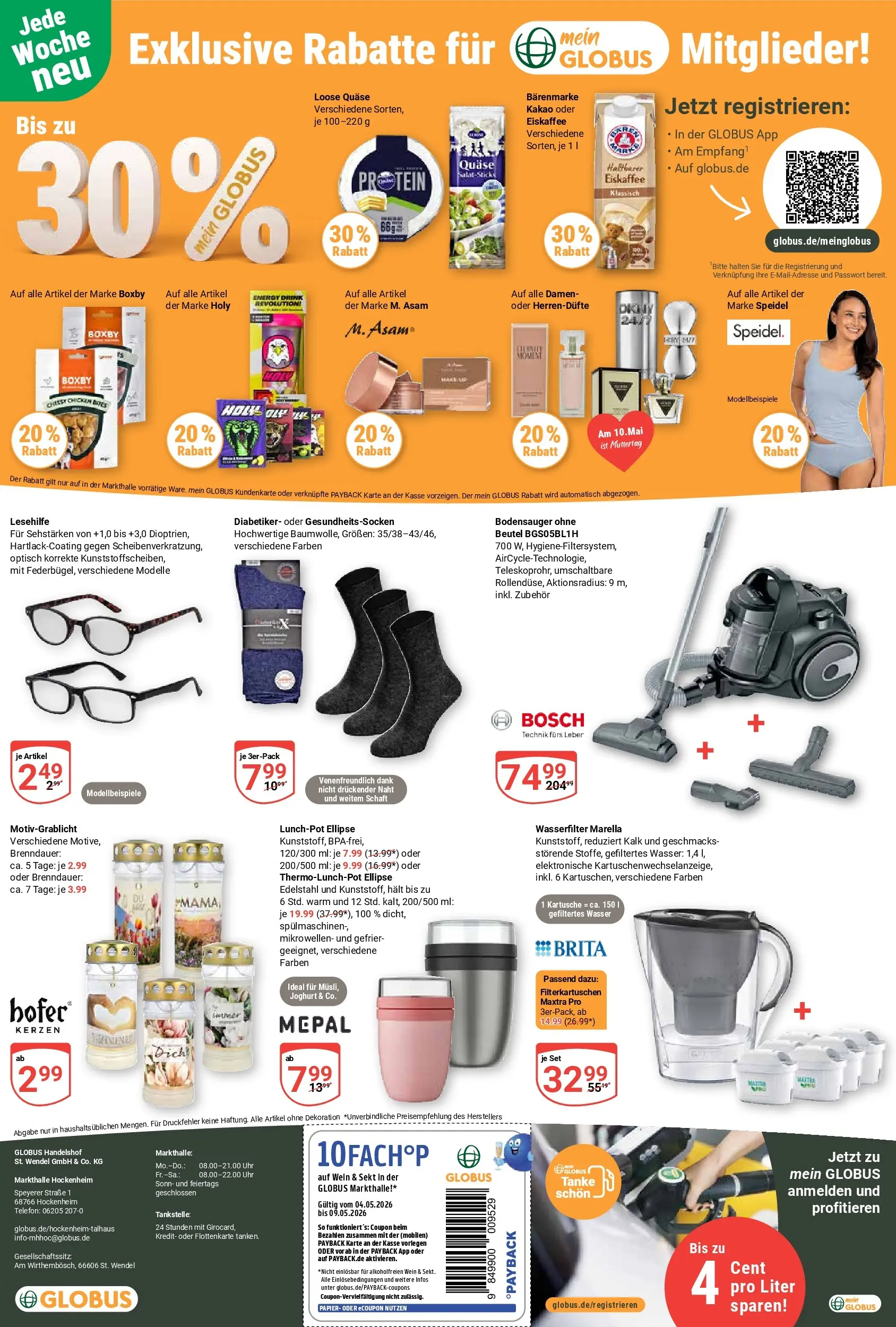 Globus Prospekt Hockenheim	 (ab 04.05.2026) » Angebote online | Seite: 29 | Produkte: Bosch, Sekt, Wasser, Wein