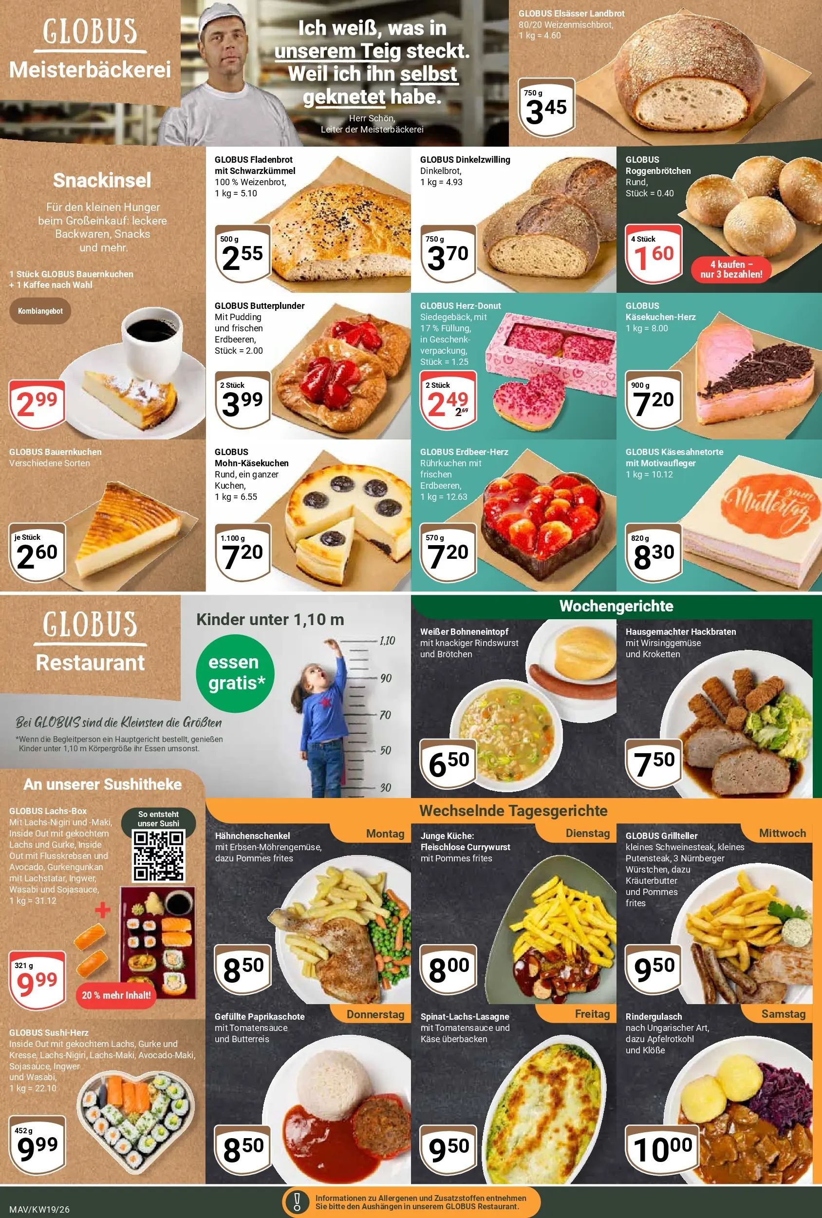 Globus Prospekt Mannheim	 (ab 04.05.2026) » Angebote online | Seite: 8 | Produkte: Rindergulasch, Käse, Pommes frites, Lachs