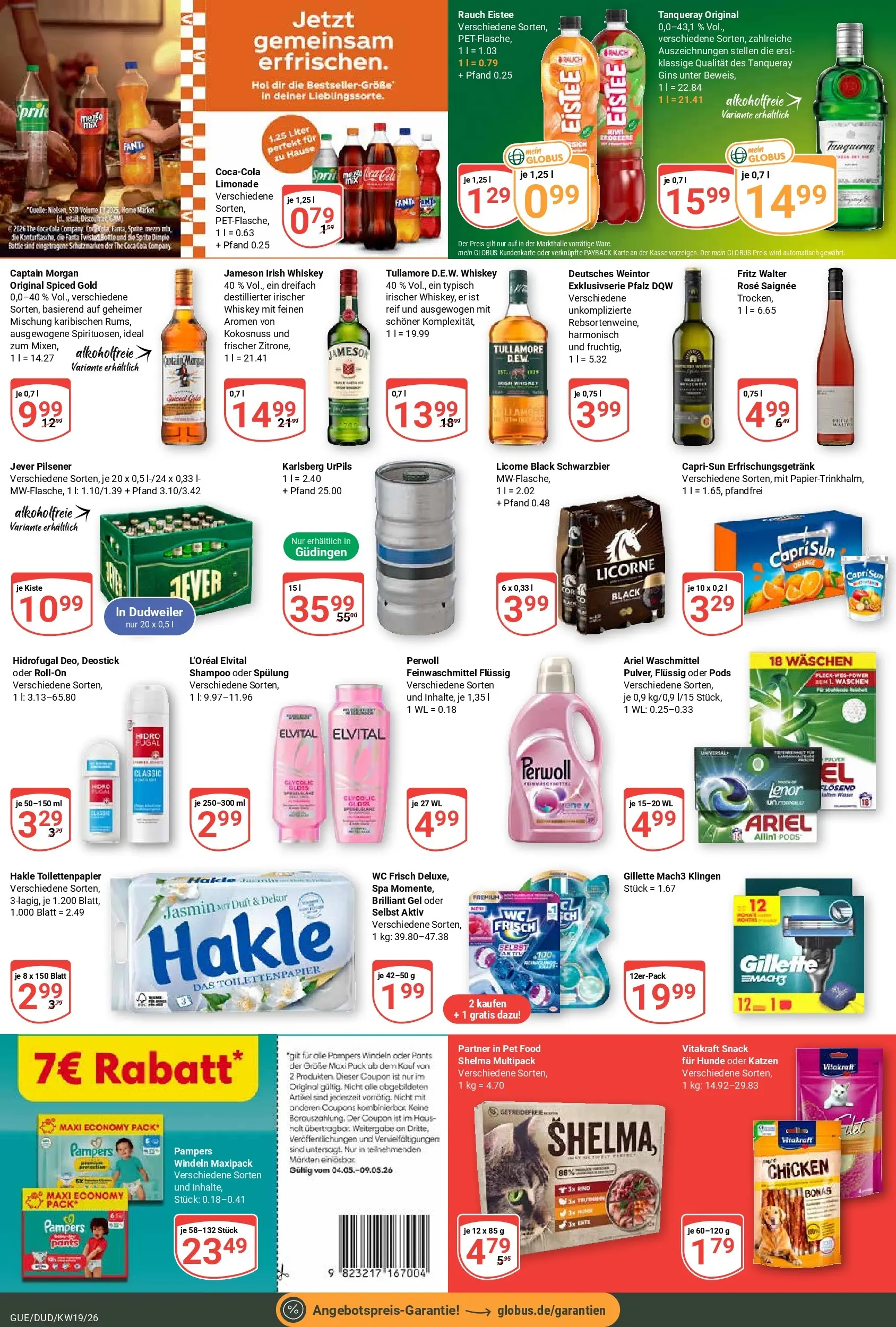 Globus Prospekt Saarbrücken-Dudweiler	 (ab 03.05.2026) » Angebote online | Seite: 3 | Produkte: Fanta, Jever, Captain morgan, Toilettenpapier