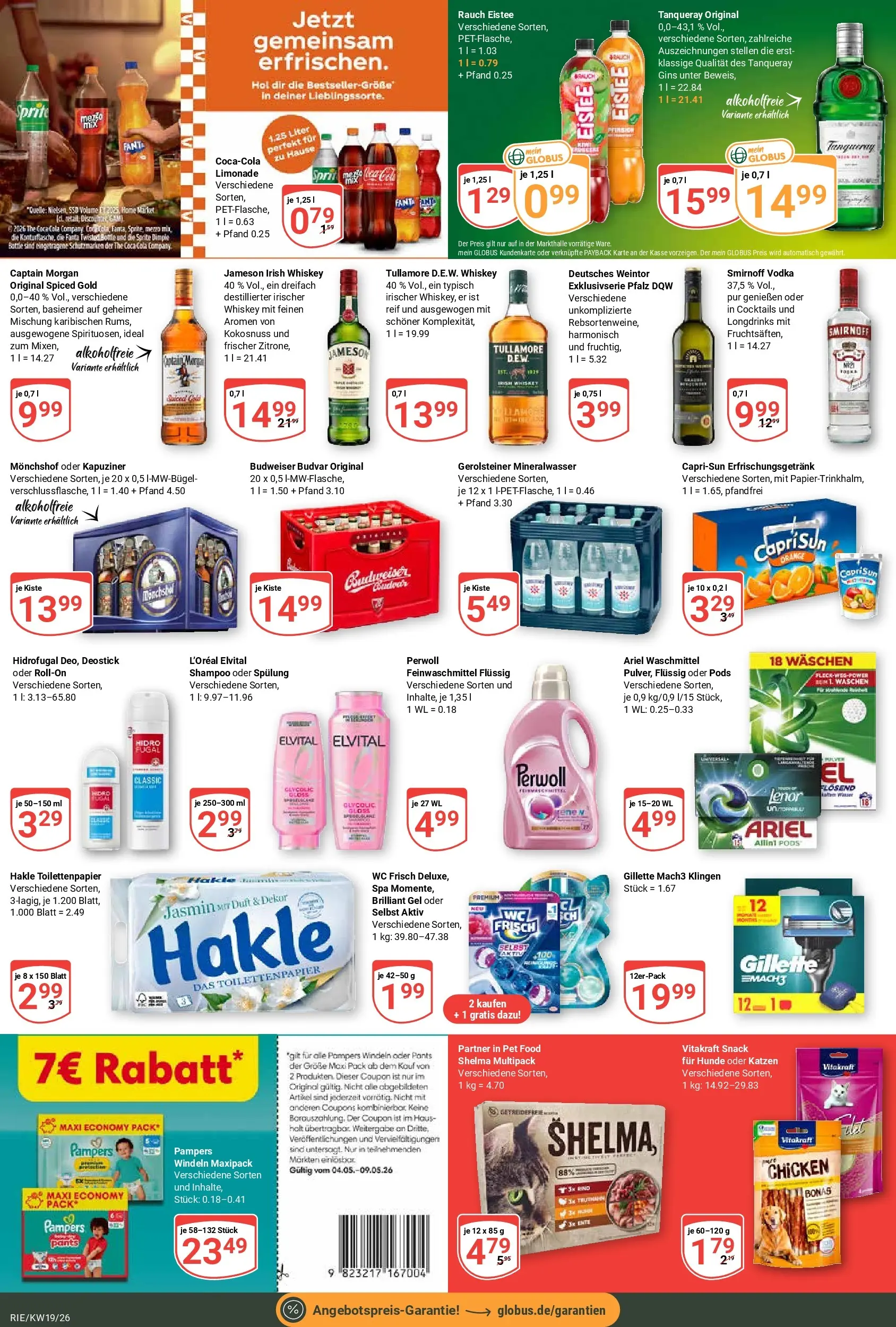 Globus Prospekt Bochum-Riemke	 (ab 04.05.2026) » Angebote online | Seite: 4 | Produkte: Monchshof, Cola, Spülung, Waschmittel