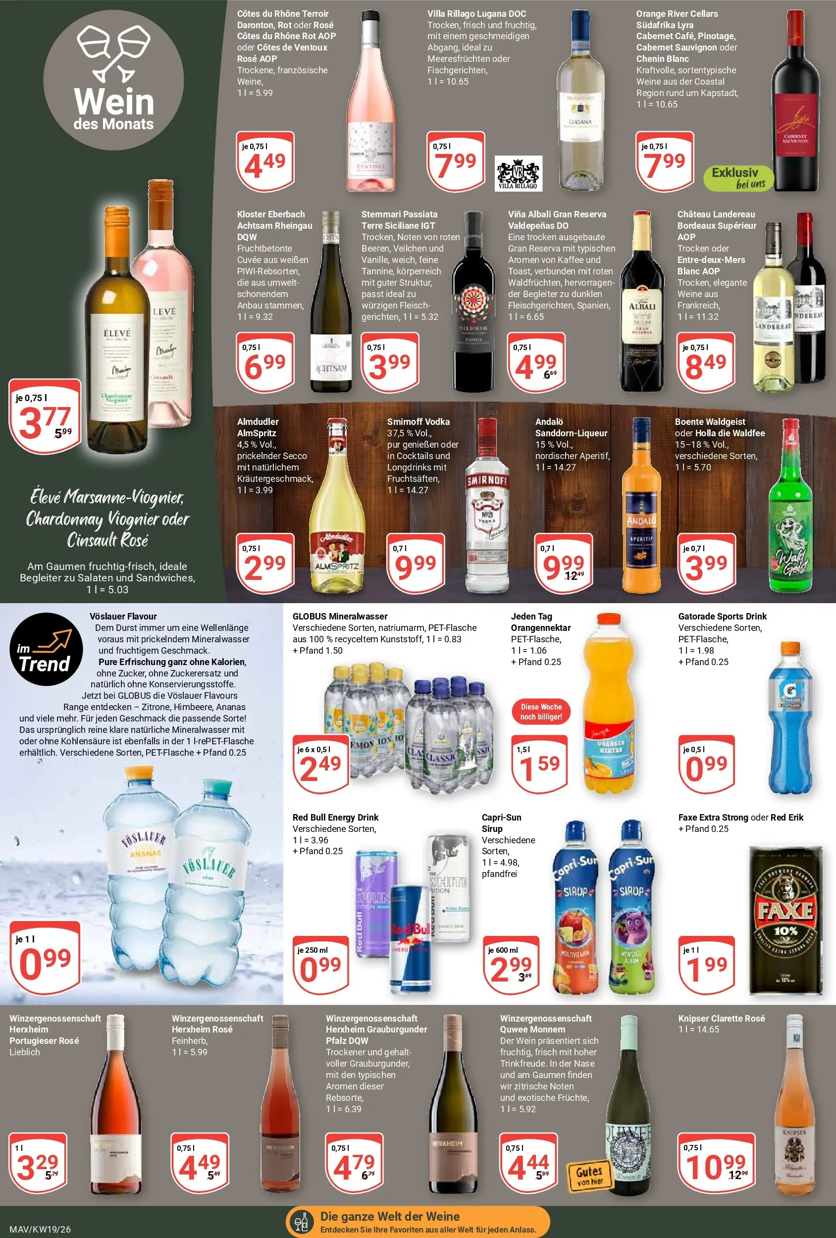Globus Prospekt Mannheim	 (ab 04.05.2026) » Angebote online | Seite: 18 | Produkte: Red bull, Kaffee, Sirup, Wein