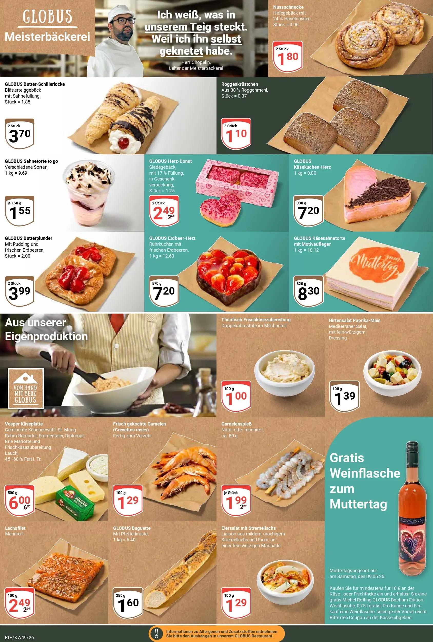 Globus Prospekt Bochum-Riemke	 (ab 04.05.2026) » Angebote online | Seite: 6 | Produkte: Käse, Thunfisch, Dressing, Baguette