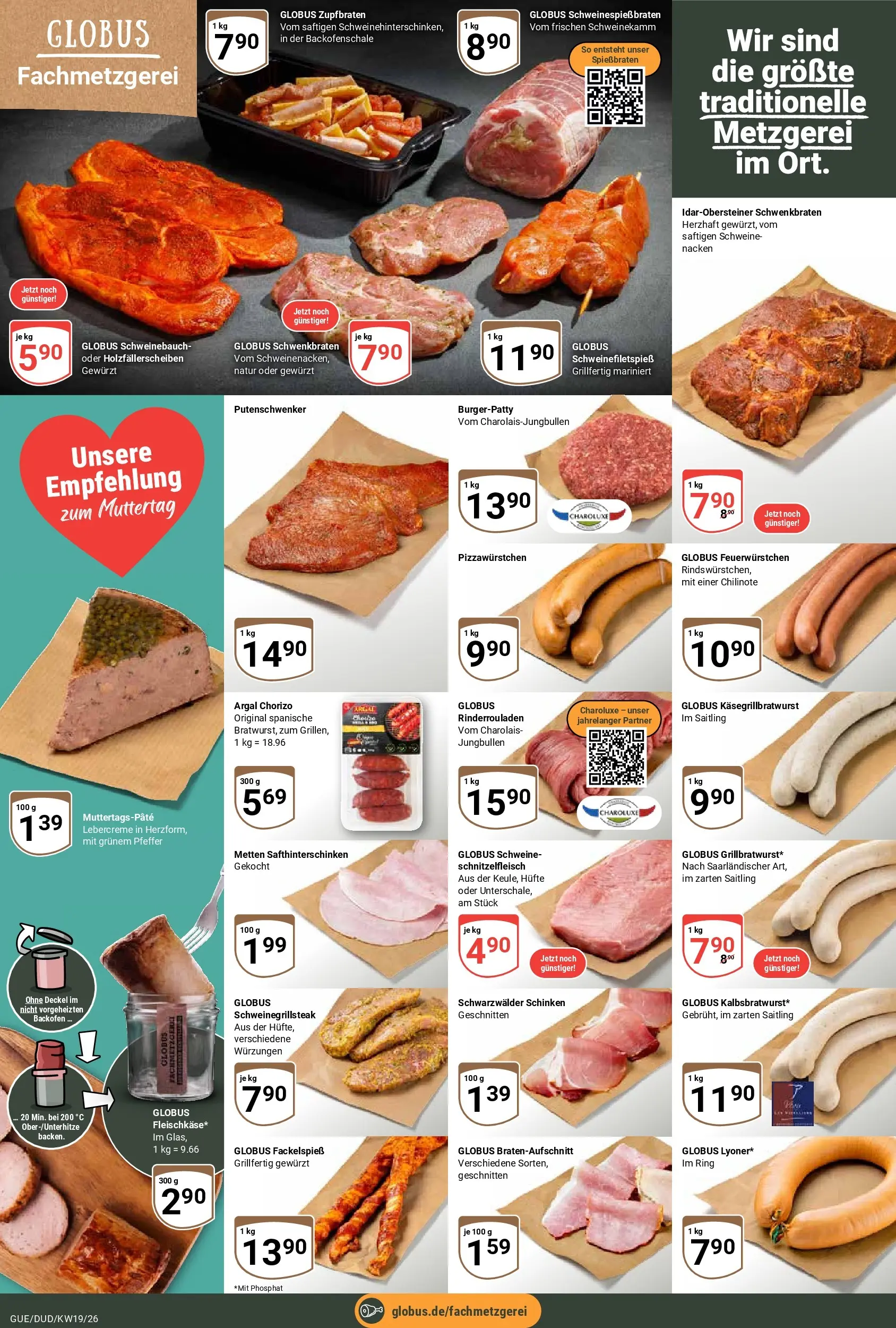 Globus Prospekt Saarbrücken-Dudweiler	 (ab 03.05.2026) » Angebote online | Seite: 8 | Produkte: Rinderrouladen, Schweinebauch, Pfeffer, Backofen