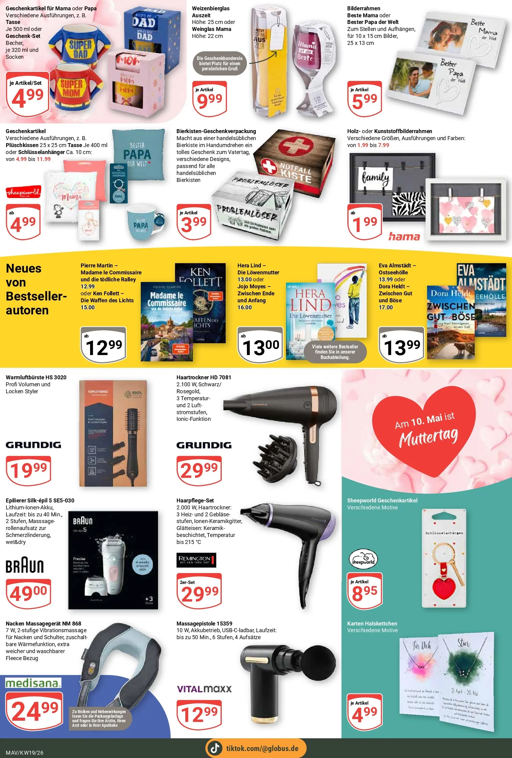 Globus Prospekt Mannheim	 (ab 04.05.2026) » Angebote online | Seite: 22 | Produkte: Haartrockner, Massagegerät, Socken, Bilderrahmen