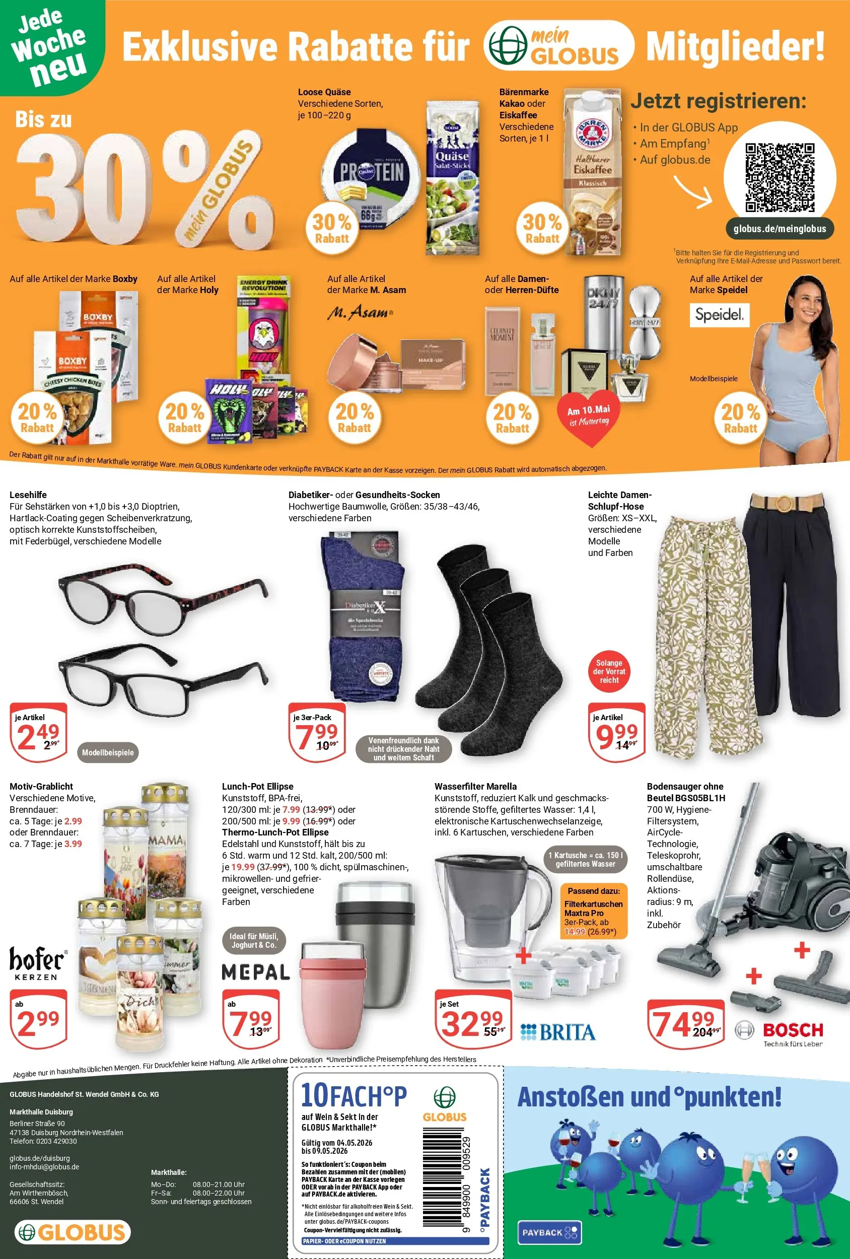 Globus Prospekt Duisburg	 (ab 04.05.2026) » Angebote online | Seite: 26 | Produkte: Joghurt, Sekt, Wein, Uhr