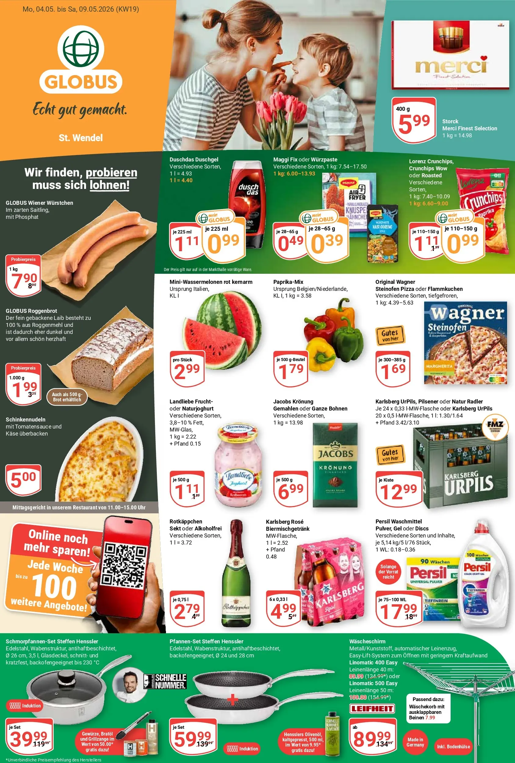 Globus Prospekt St. Wendel	 (ab 04.05.2026) » Angebote online | Seite: 5 | Produkte: Wiener wurstchen, Duschgel, Duschdas, Maggi fix