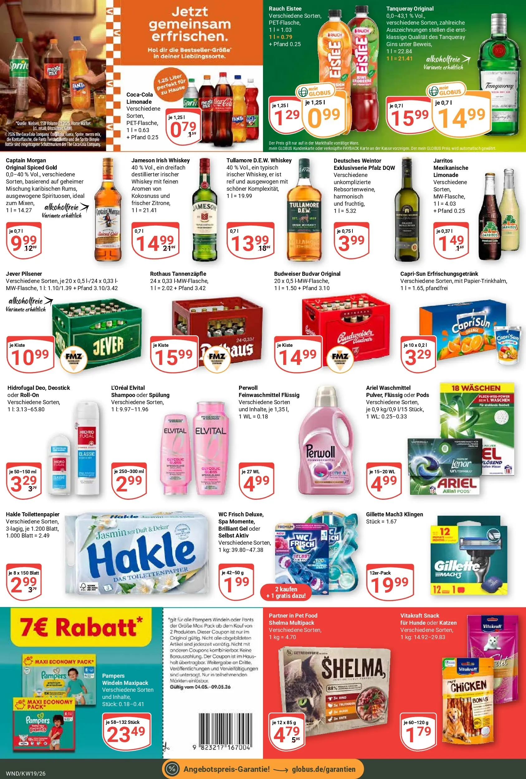 Globus Prospekt St. Wendel	 (ab 04.05.2026) » Angebote online | Seite: 8 | Produkte: Lenor, Perwoll, Jameson, Budweiser