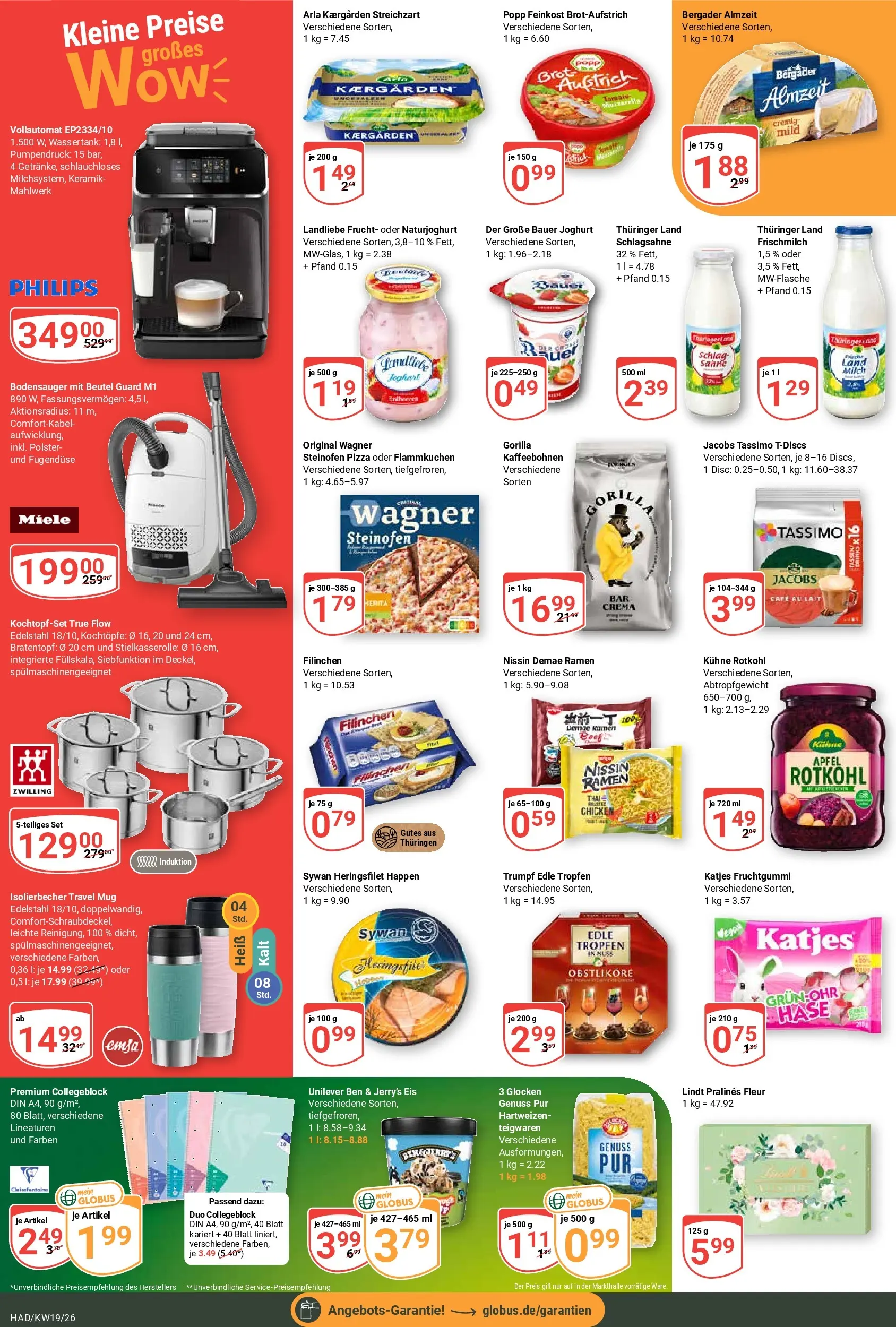 Globus Prospekt Halle (saale)	 (ab 04.05.2026) » Angebote online | Seite: 4 | Produkte: Schlagsahne, Brot, Lindt, Tassimo