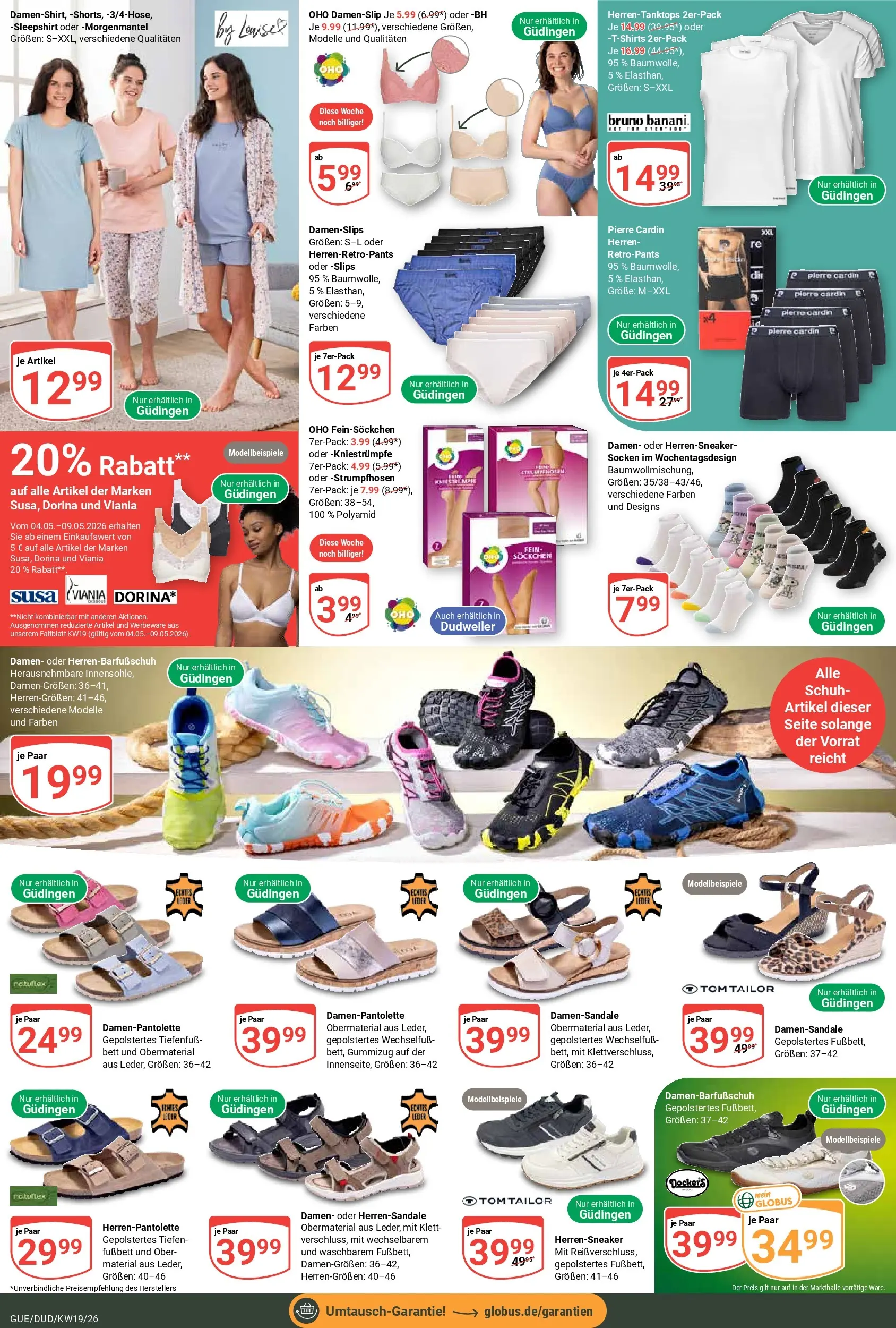 Globus Prospekt Saarbrücken-Dudweiler	 (ab 03.05.2026) » Angebote online | Seite: 27 | Produkte: Bett, Kniestrümpfe, BH, Socken