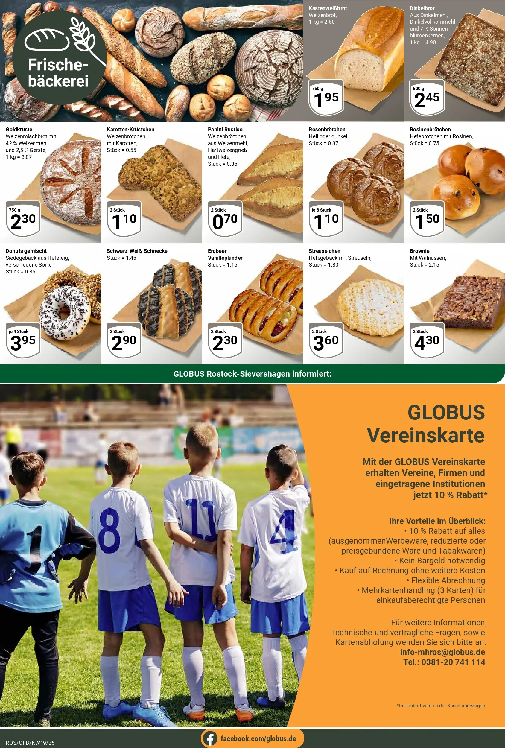 Globus Prospekt Lambrechtshagen	 (ab 04.05.2026) » Angebote online | Seite: 8 | Produkte: Bäckerei, Weizenmehl, Donuts