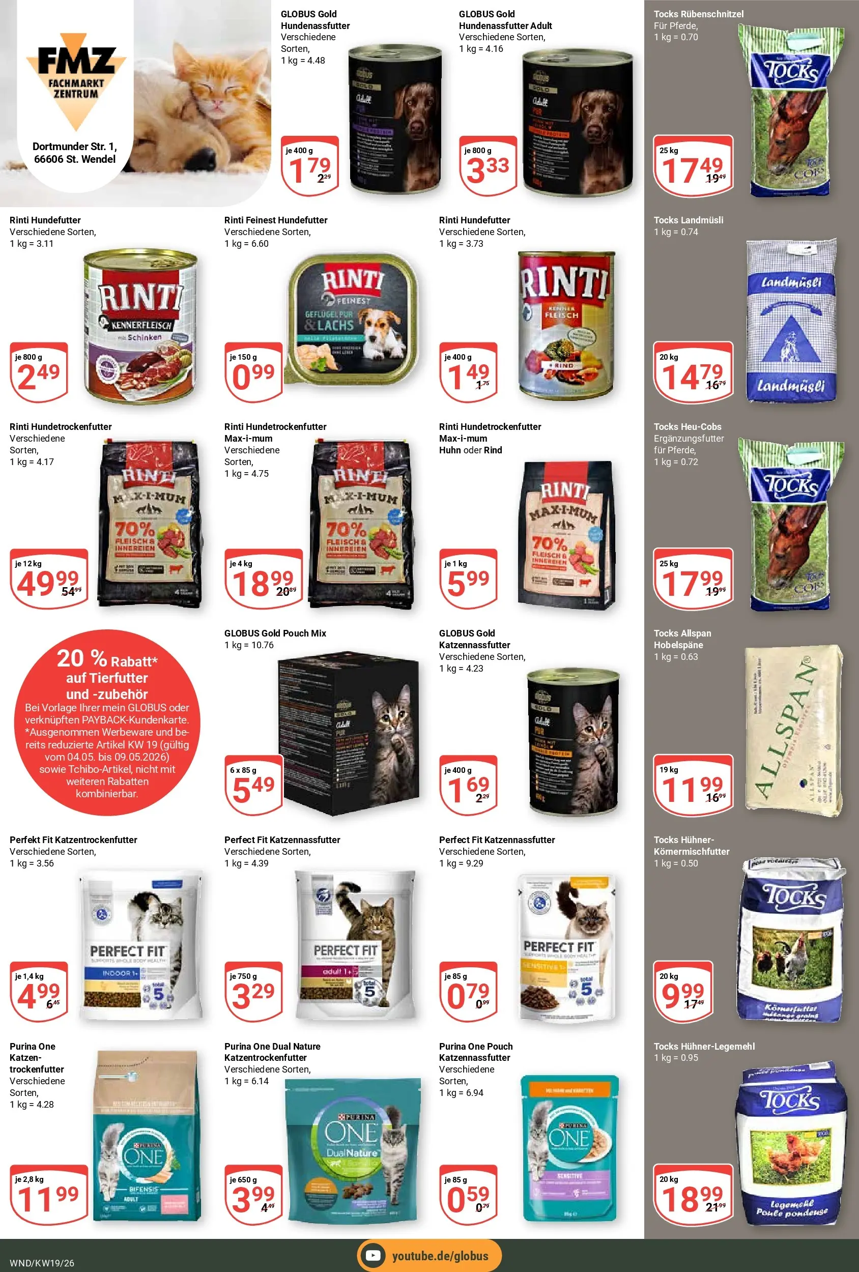 Globus Prospekt St. Wendel	 (ab 04.05.2026) » Angebote online | Seite: 24 | Produkte: Purina one, Schinken, Fleisch