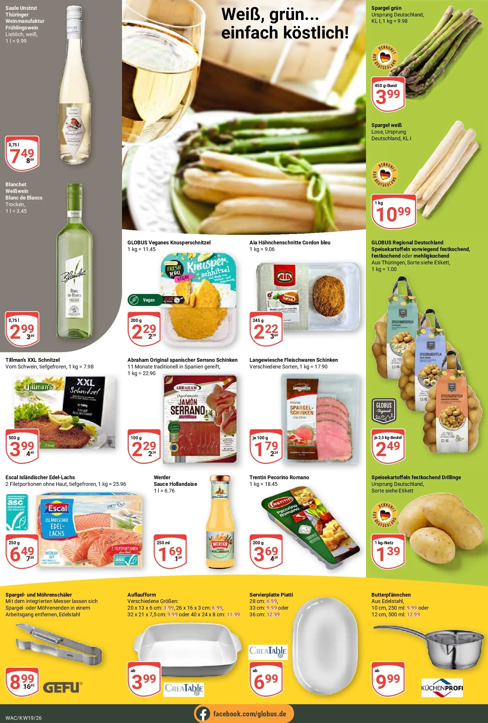 Globus Prospekt Markkleeberg	 (ab 03.05.2026) » Angebote online | Seite: 10 | Produkte: Schnitzel, Lachs, Serrano schinken, Schinken