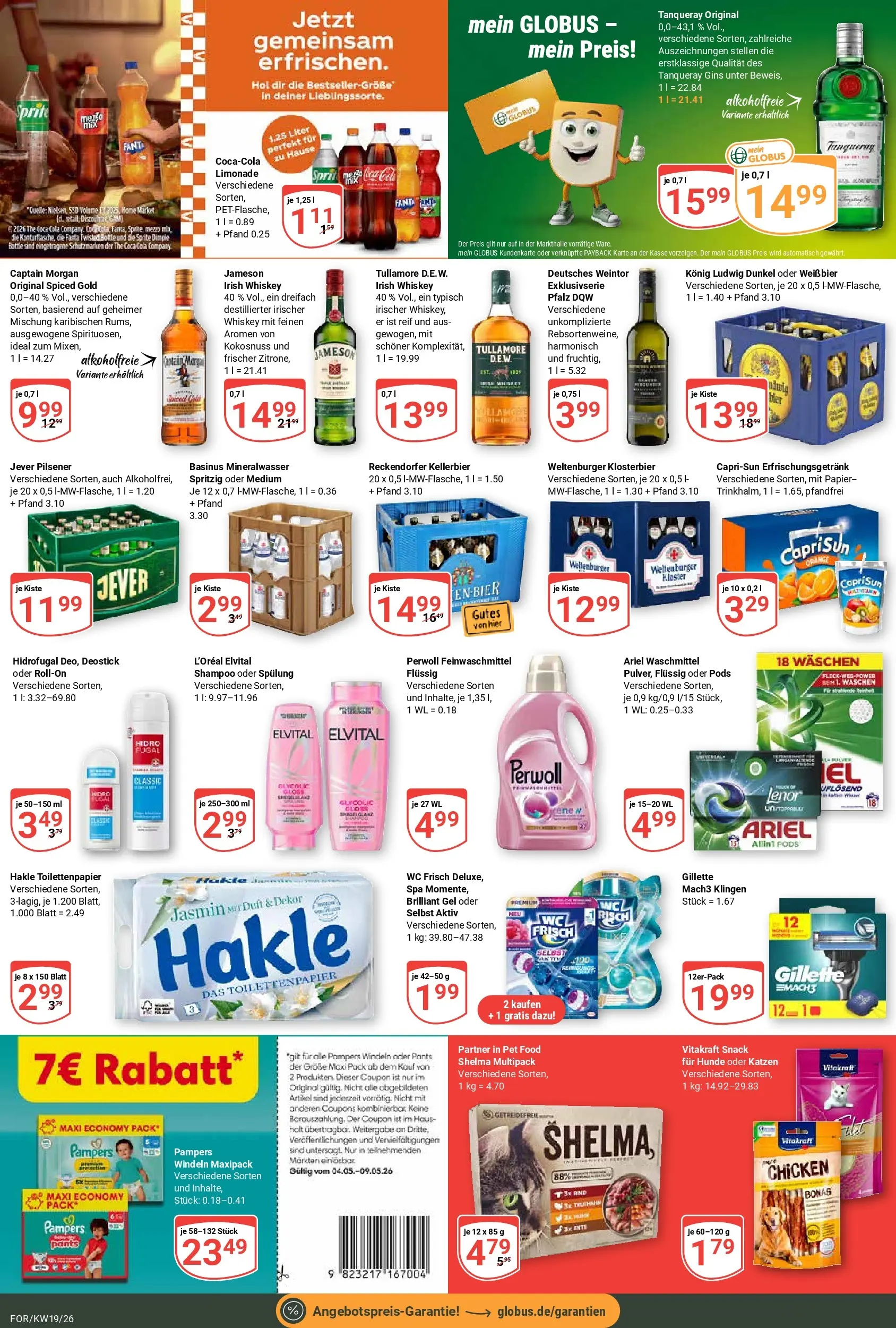 Globus Prospekt Forchheim	 (ab 04.05.2026) » Angebote online | Seite: 5 | Produkte: Pampers, Limonade, Waschmittel, Toilettenpapier