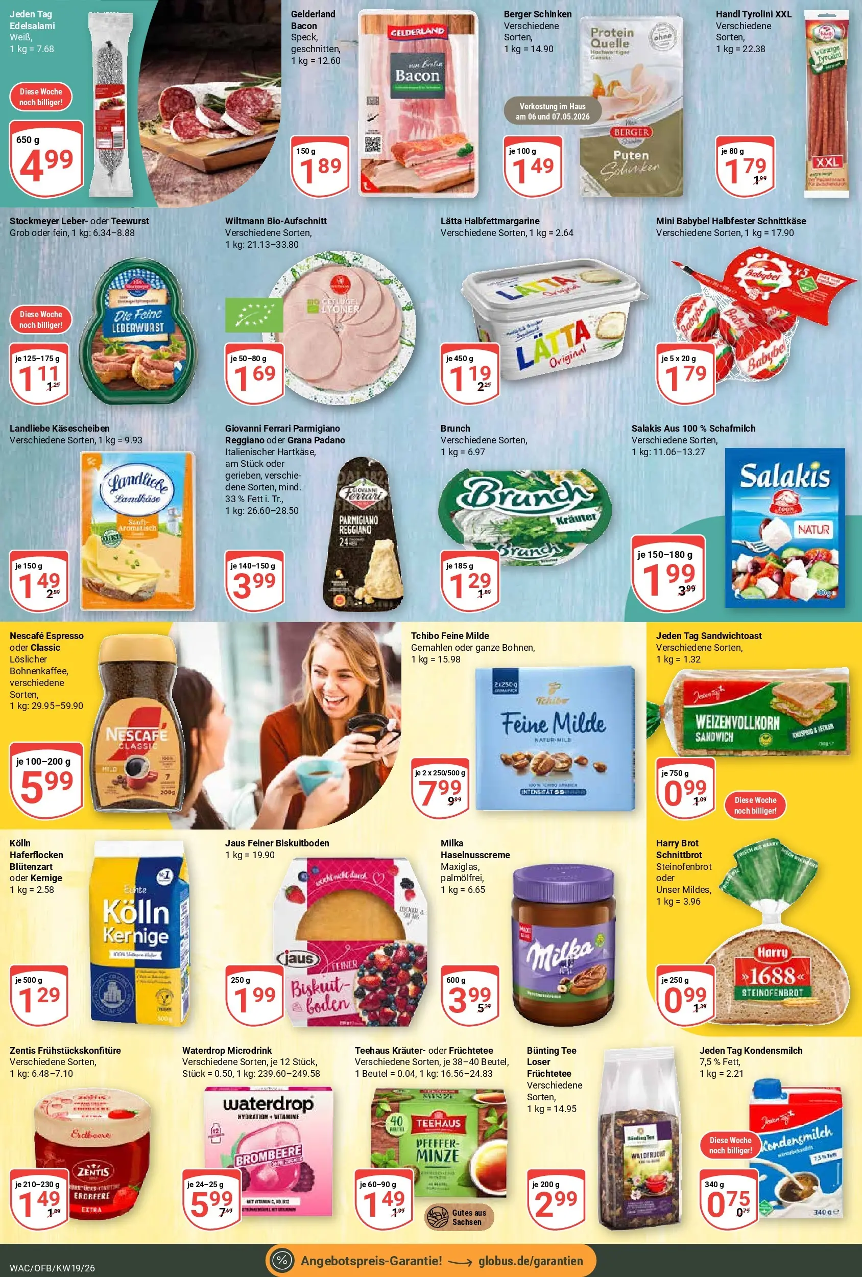 Globus Prospekt Markkleeberg	 (ab 03.05.2026) » Angebote online | Seite: 16 | Produkte: Milka, Pfeffer, Salakis, Tee