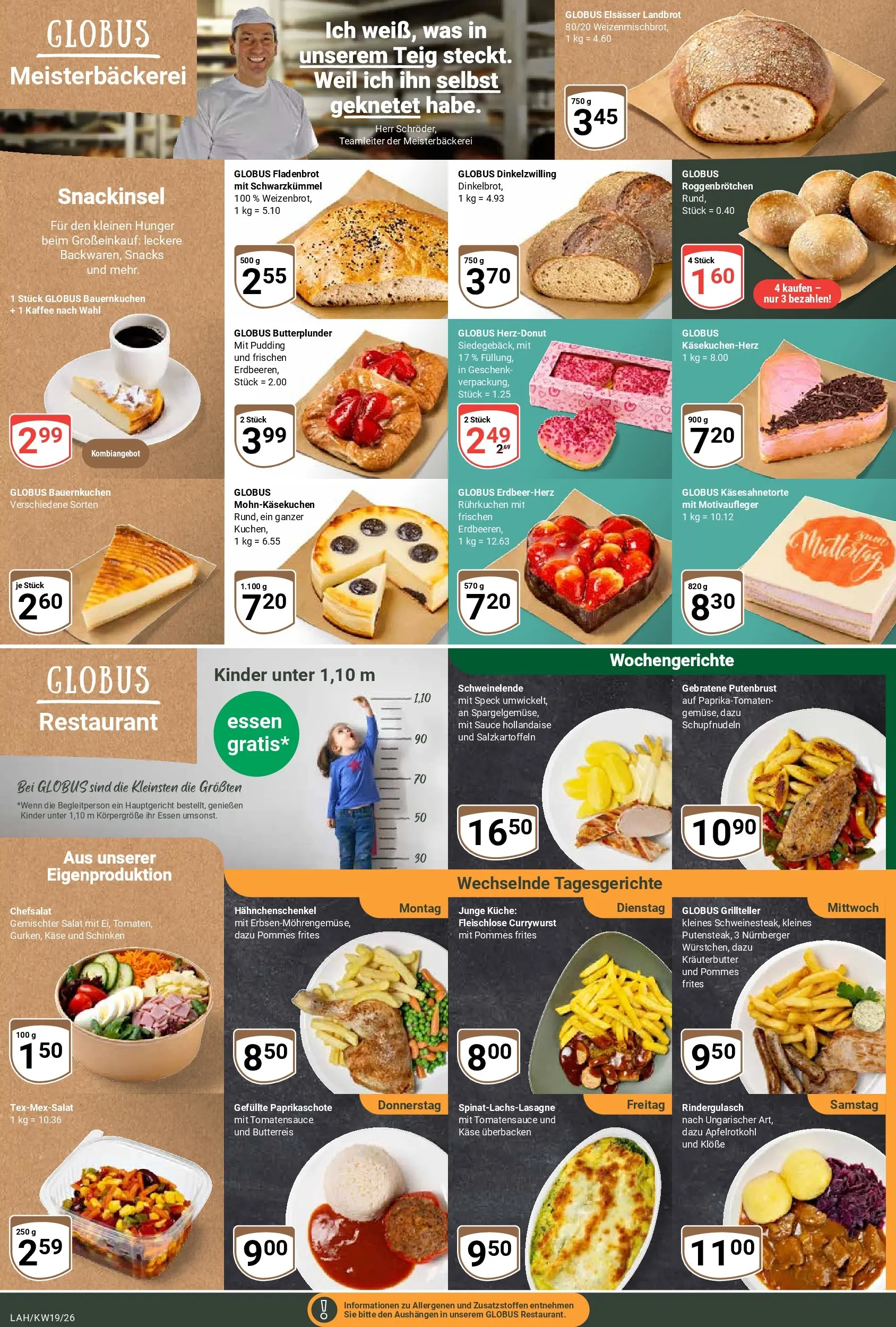 Globus Prospekt Lahnstein	 (ab 04.05.2026) » Angebote online | Seite: 7 | Produkte: Rindergulasch, Pommes, Kräuterbutter, Schinken
