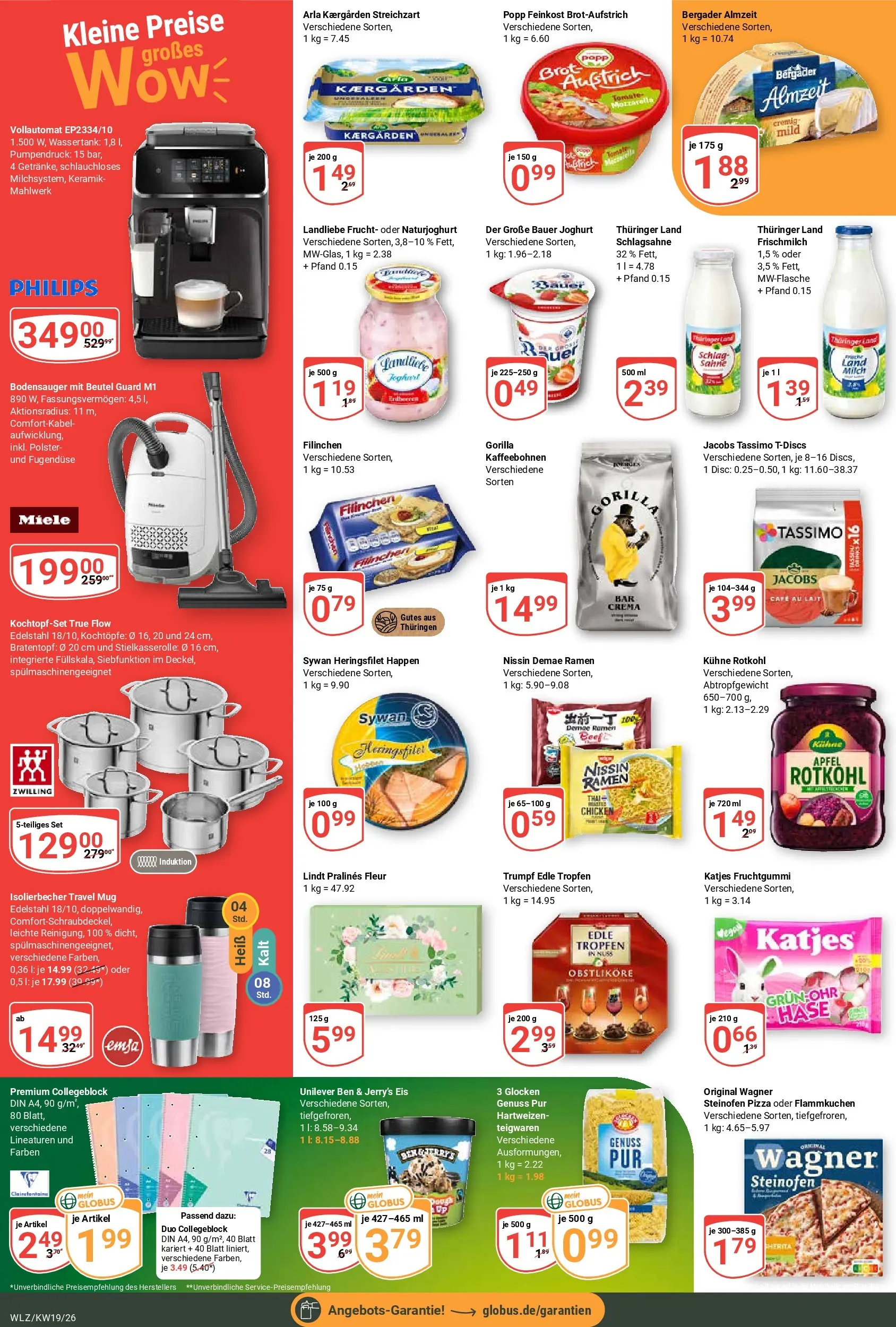 Globus Prospekt Weischlitz	 (ab 04.05.2026) » Angebote online | Seite: 4 | Produkte: Milch, Bauer joghurt, Ben & Jerry's, Pizza