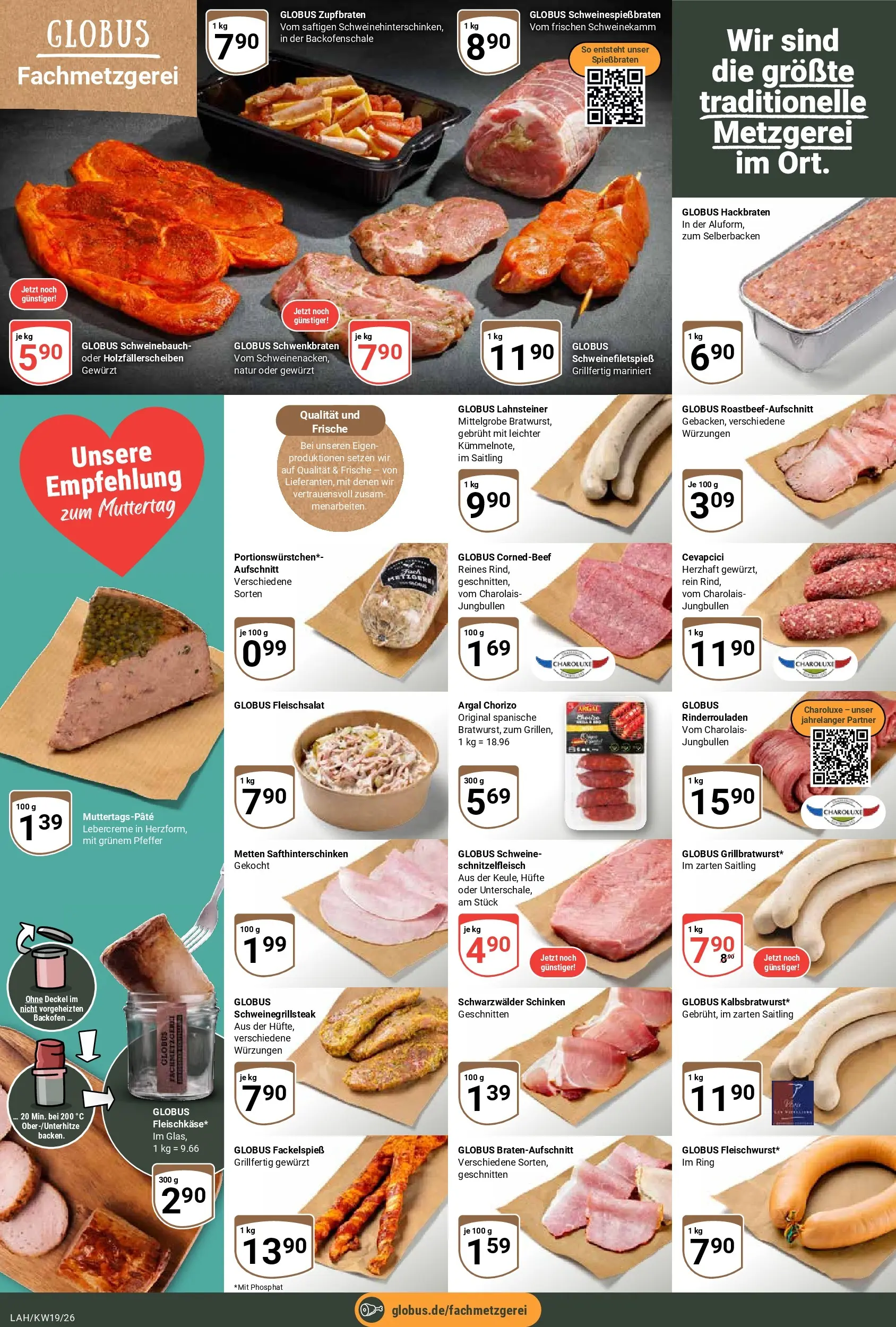 Globus Prospekt Lahnstein	 (ab 04.05.2026) » Angebote online | Seite: 8 | Produkte: Rinderrouladen, Schweinebauch, Cevapcici, Backofen