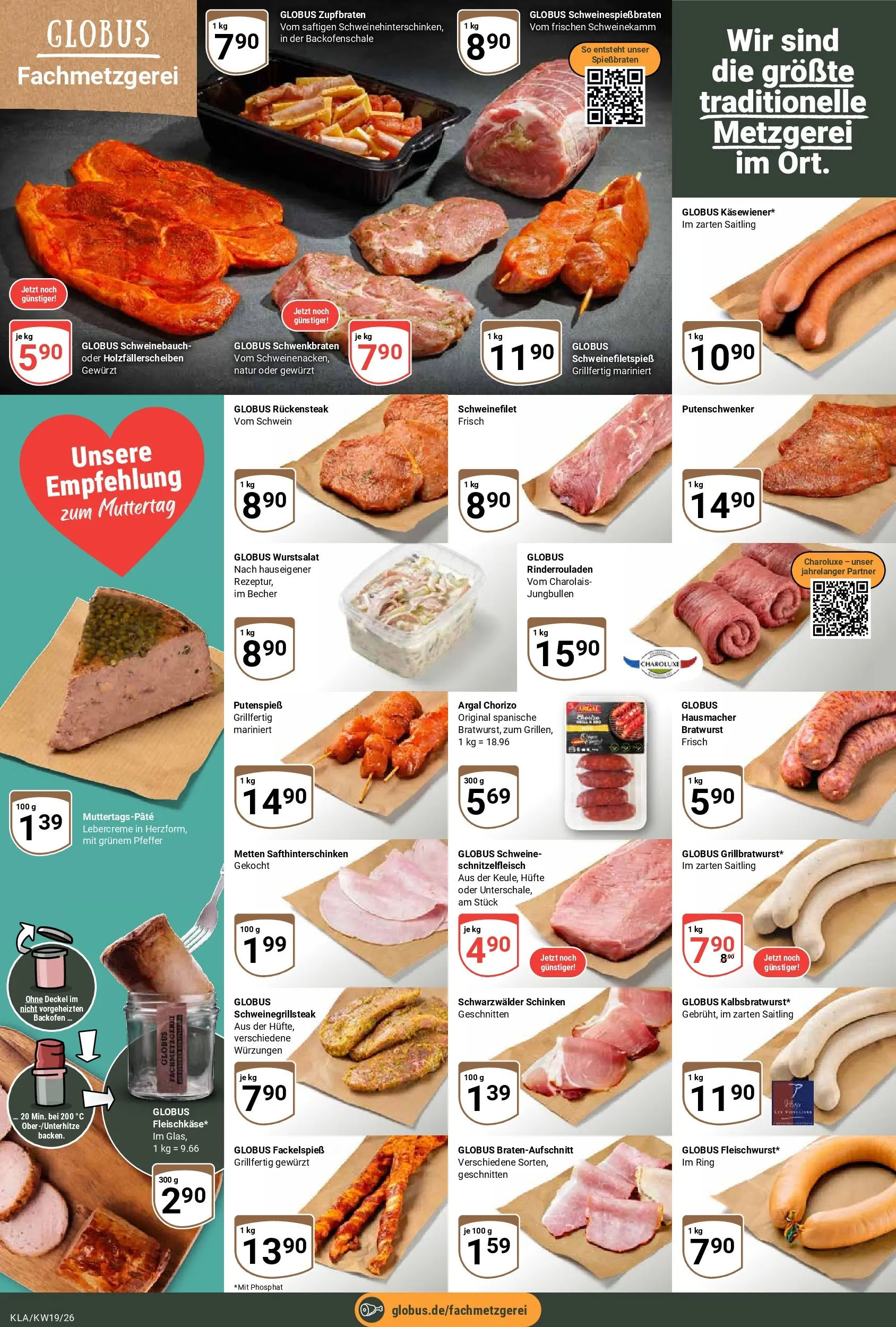 Globus Prospekt Kaiserslautern	 (ab 04.05.2026) » Angebote online | Seite: 9 | Produkte: Rinderrouladen, Schweinebauch, Pfeffer, Schinken