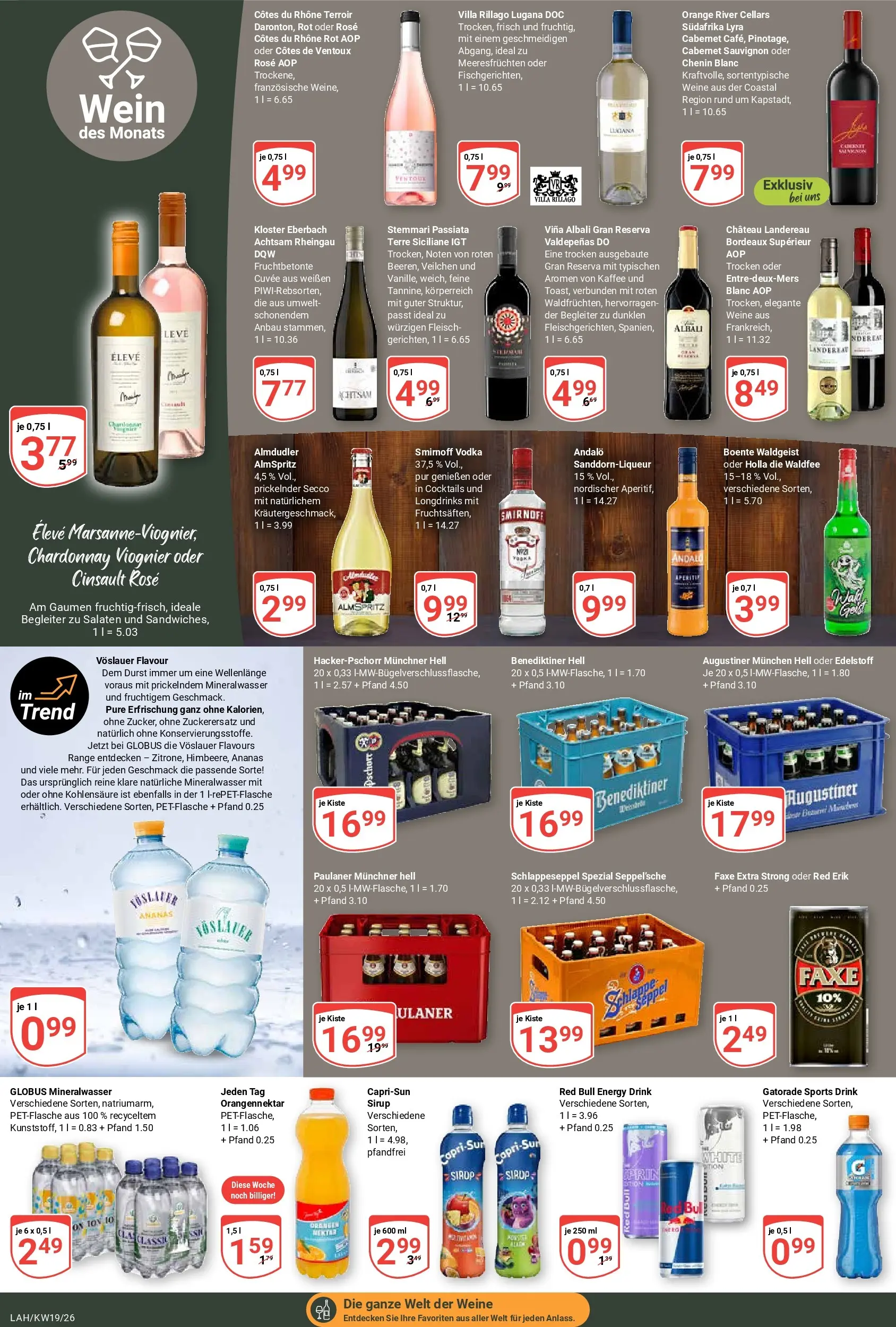 Globus Prospekt Lahnstein	 (ab 04.05.2026) » Angebote online | Seite: 16 | Produkte: Kaffee, Mineralwasser, Wein, Vodka