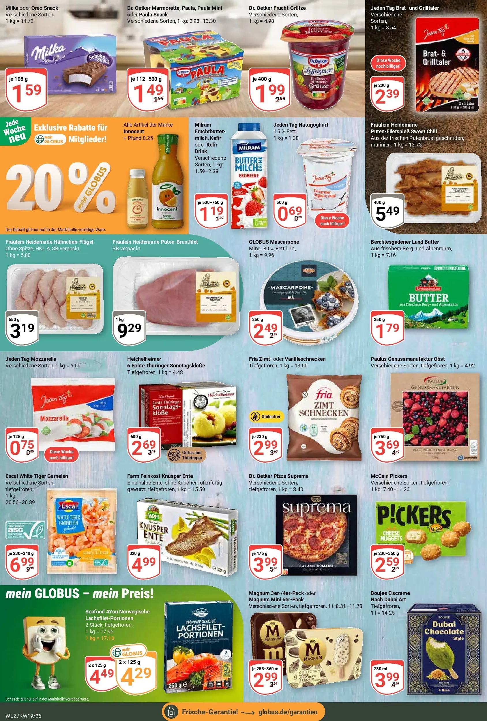 Globus Prospekt Weischlitz	 (ab 04.05.2026) » Angebote online | Seite: 12 | Produkte: Mozzarella, Eiscreme, McCain, Pizza