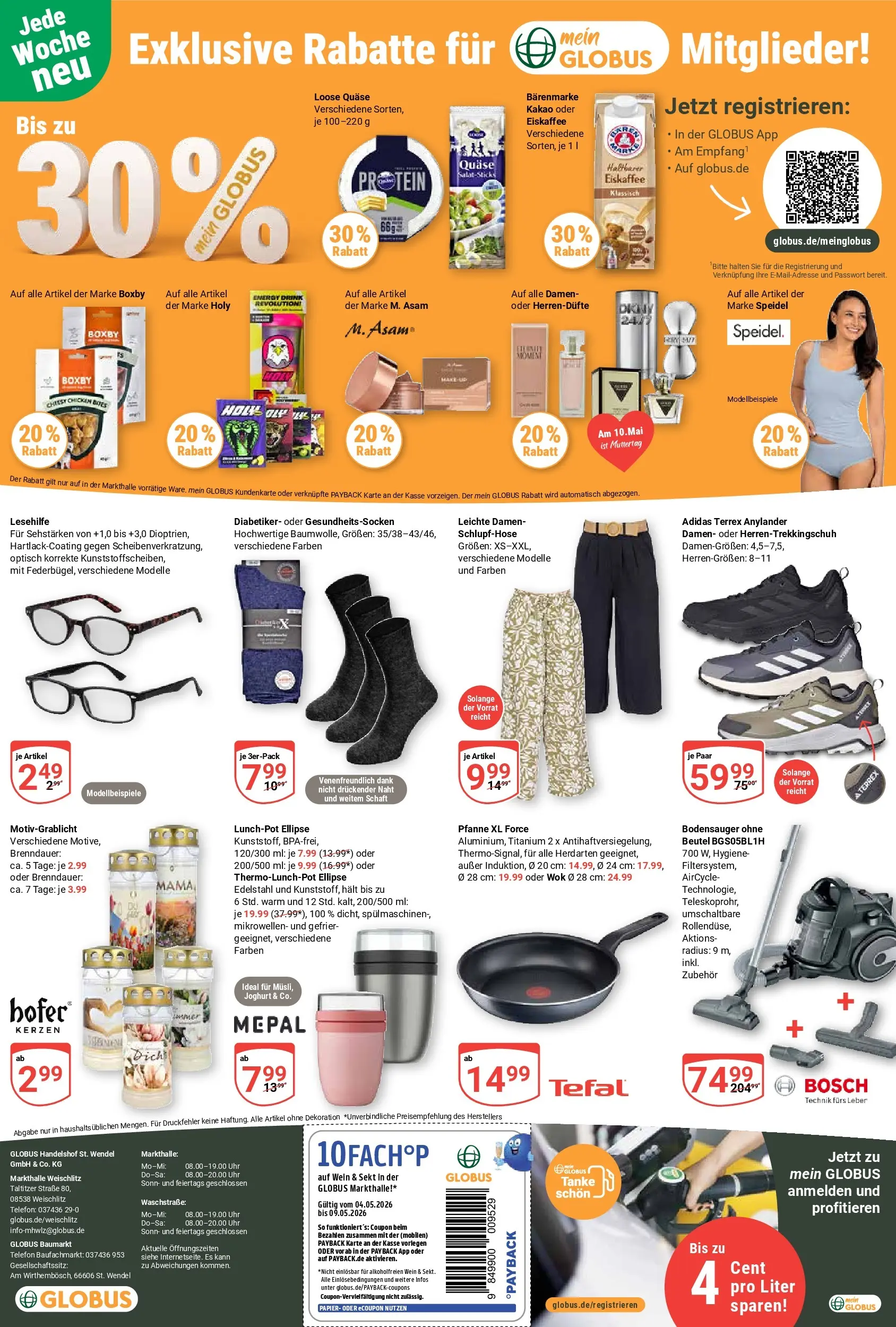 Globus Prospekt Weischlitz	 (ab 04.05.2026) » Angebote online | Seite: 28 | Produkte: Wein, Wok, Telefon, Uhr