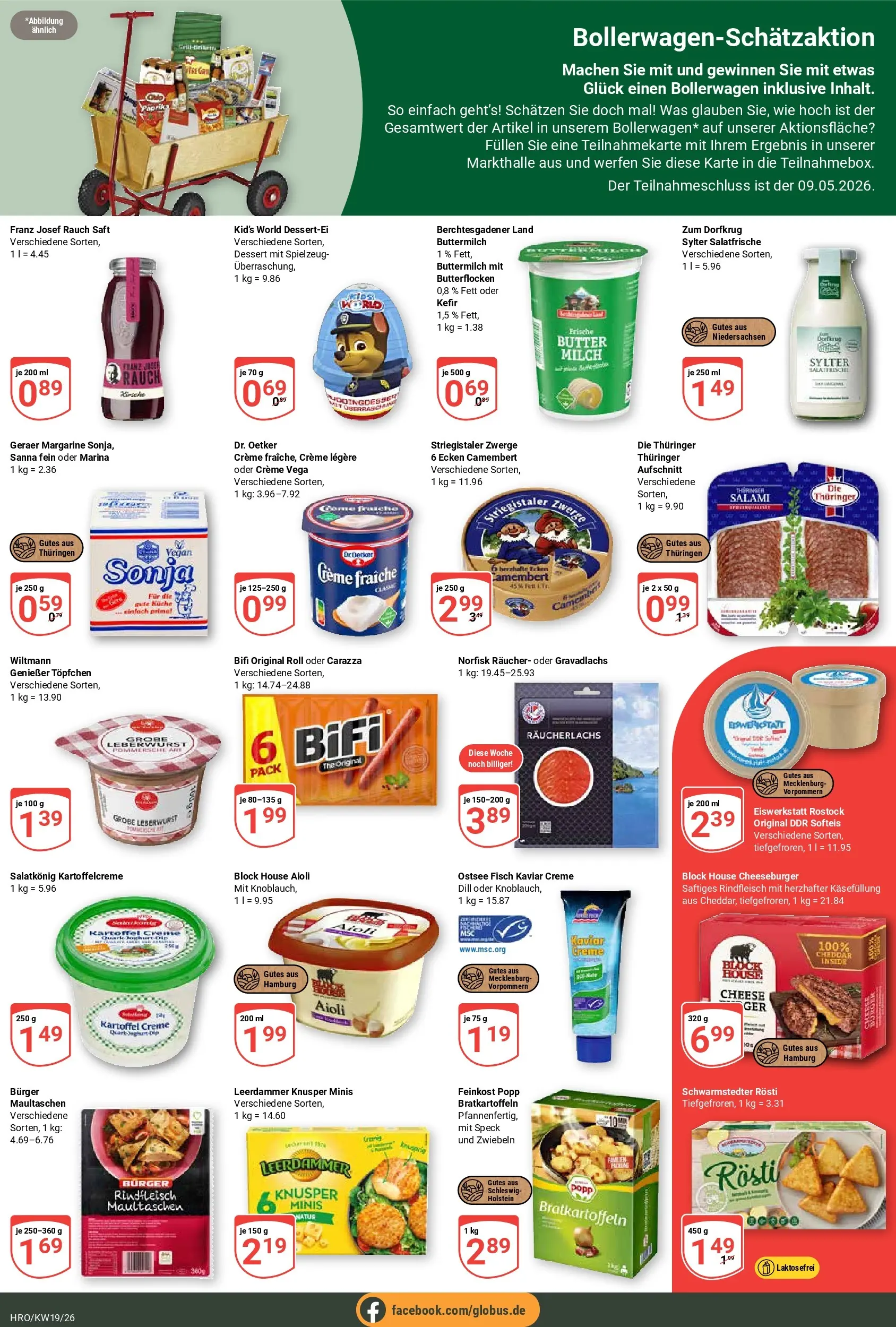 Globus Prospekt Rostock	 (ab 04.05.2026) » Angebote online | Seite: 3 | Produkte: Leerdammer, Fisch, Paprika, Rindfleisch