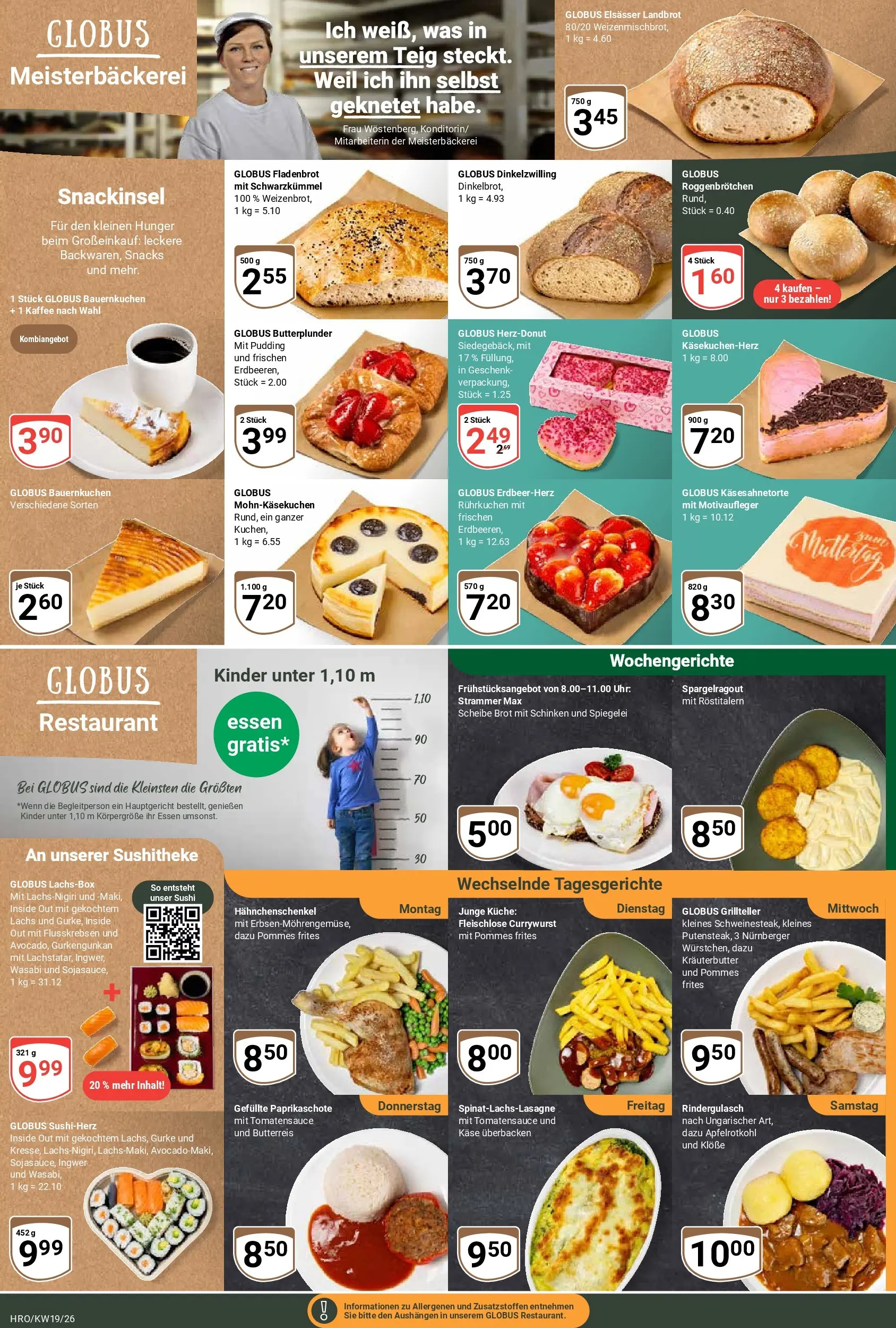 Globus Prospekt Rostock	 (ab 04.05.2026) » Angebote online | Seite: 8 | Produkte: Rindergulasch, Hahnchenschenkel, Lachs, Uhr